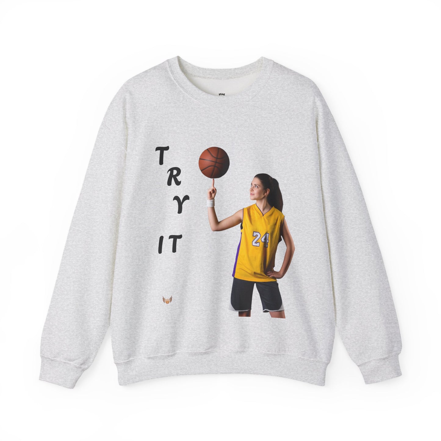 Unisex Basketball Crewneck Sweatshirt - Try It, Sports Apparel, Workout Gear, Athleisure, Gift for Athletes