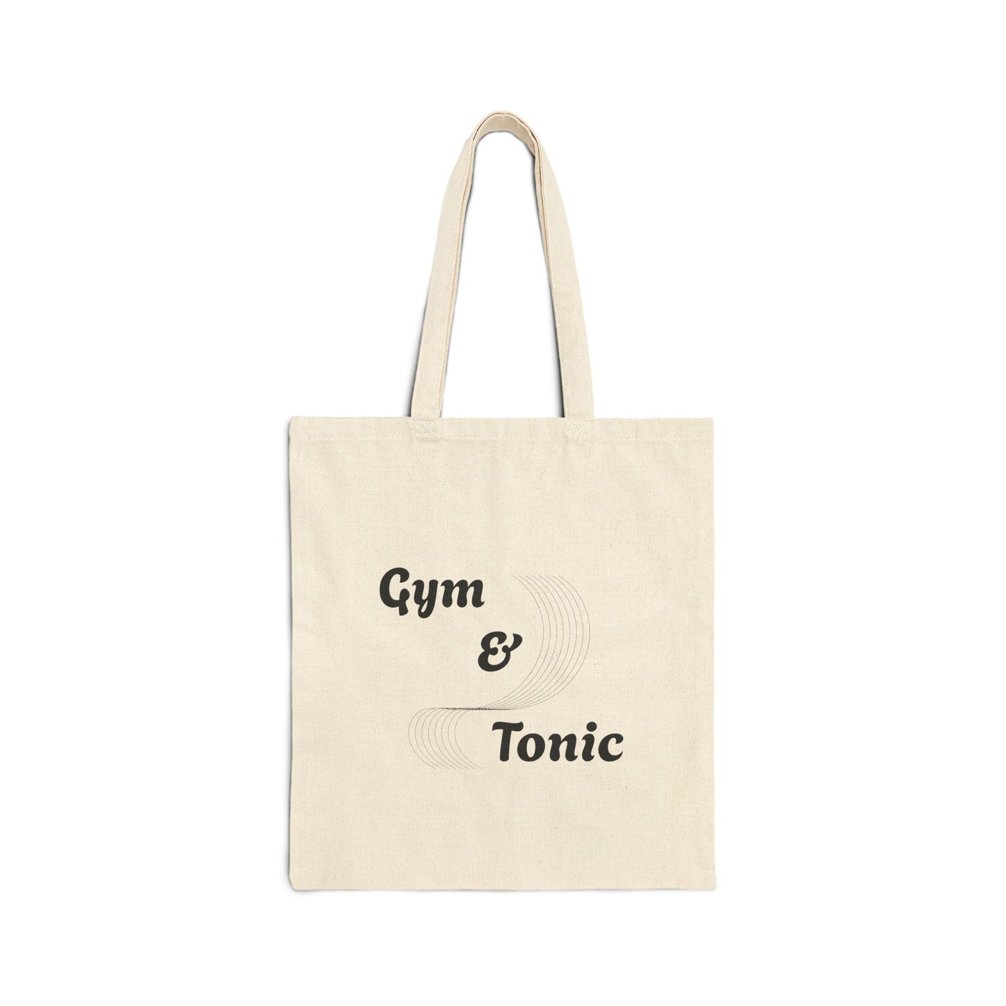 Gym & Tonic Cotton Canvas Tote Bag | Eco-Friendly Shopping Bag, Workout Tote, Gift for Fitness Lovers, Gym Bag, Reusable Market Bag