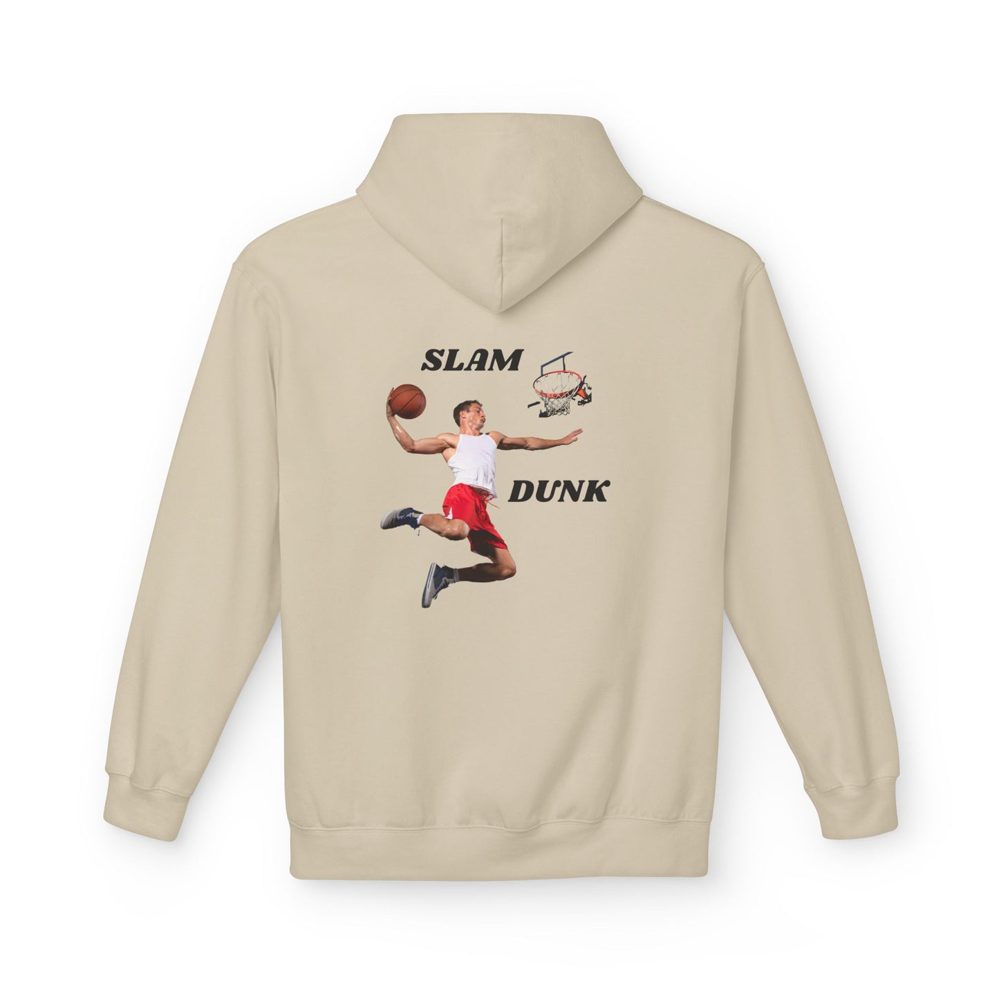 "Slam Dunk" Hoodie for Basketball Lovers, Unisex Athletic Wear, Casual Gift for Sports Fans, Cozy Fleece Pullover, Perfect for Game Days