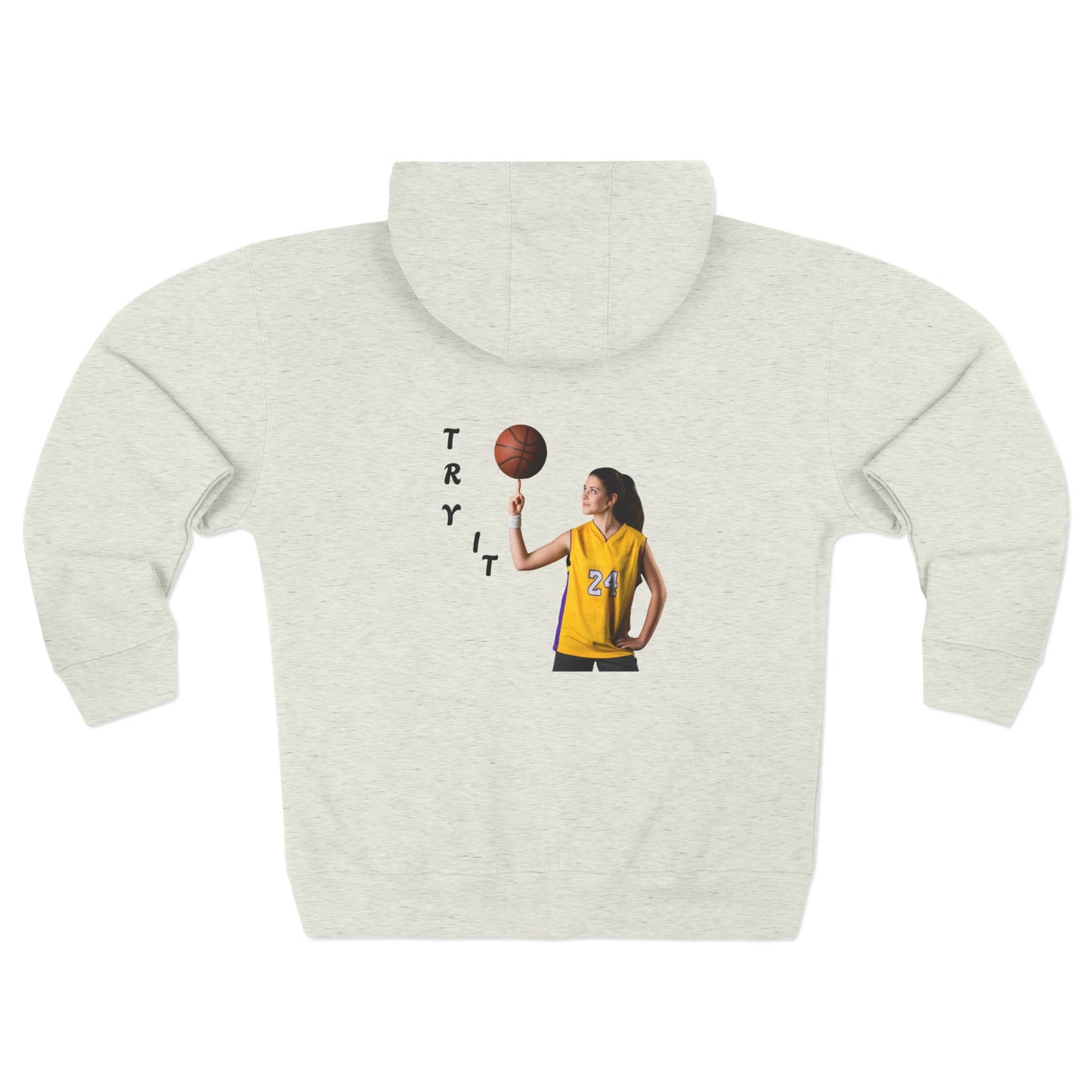 Try It Unisex Zip Hoodie | Basketball Gift, Sports Apparel, Sportswear, Casual Style, Hoodie for Him