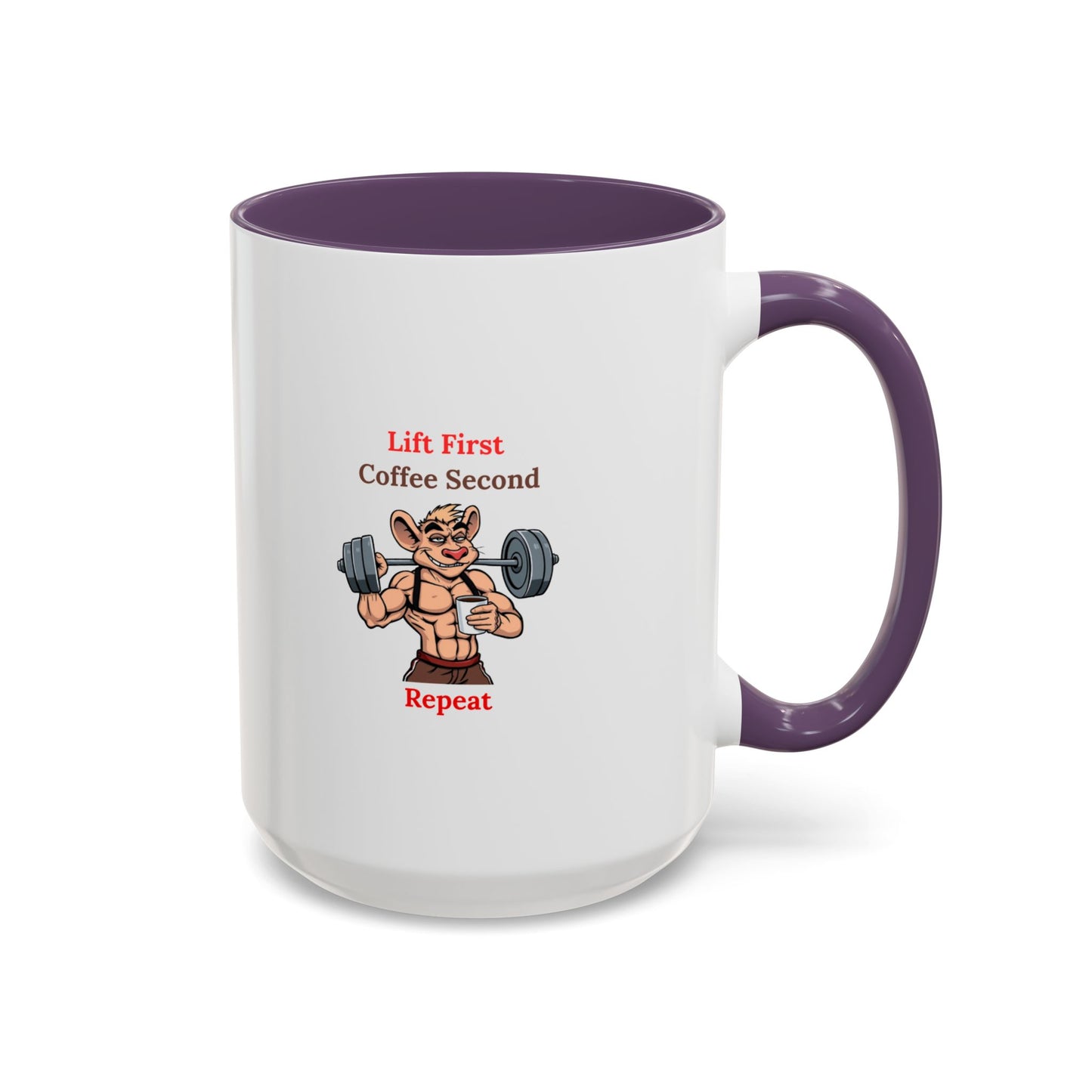 Lift First Coffee Second Mug - Fun Gym Motivational Coffee Cup for Fitness Lovers, Workout Gifts, Home Office Drinkware, Weightlifting Humor