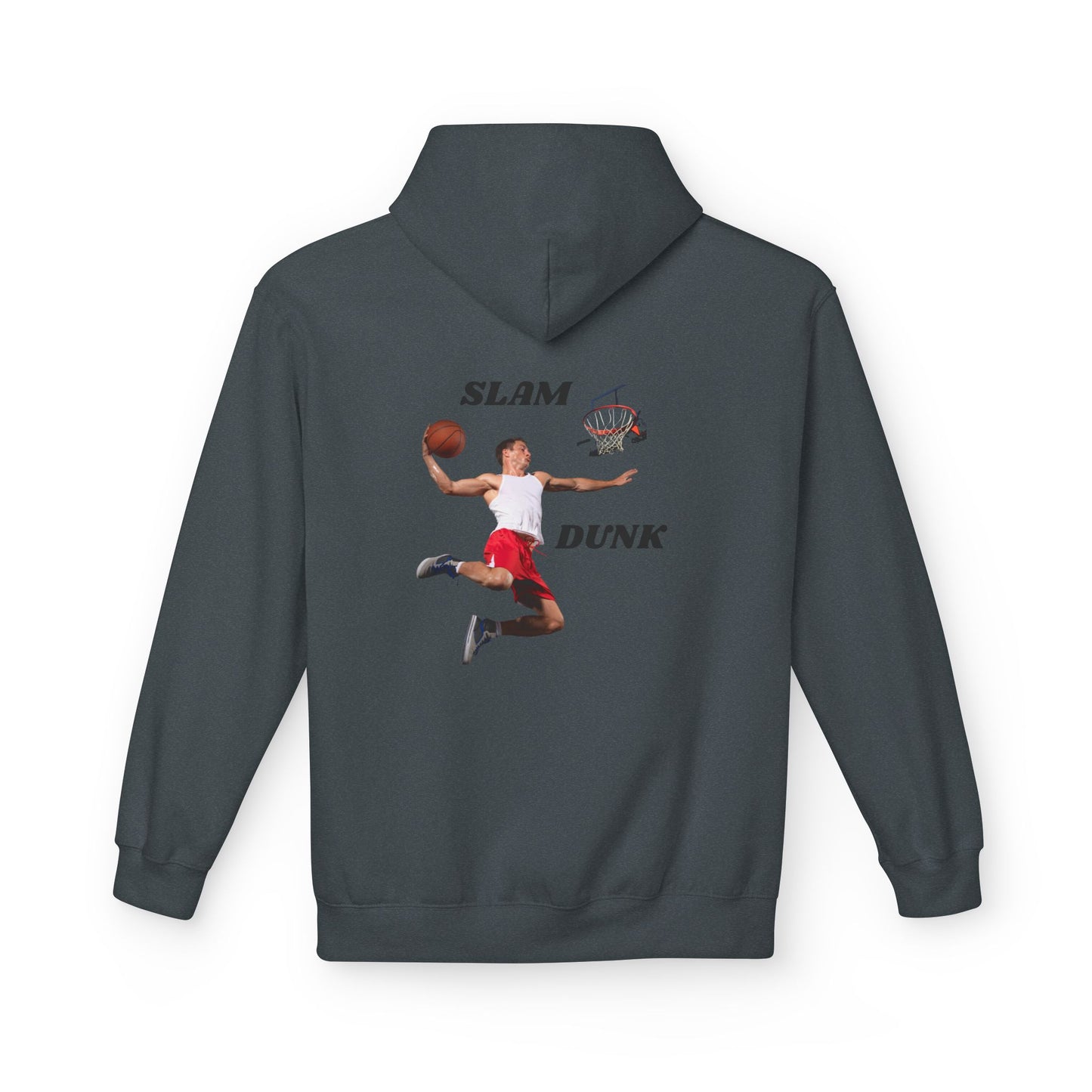 "Slam Dunk" Hoodie for Basketball Lovers, Unisex Athletic Wear, Casual Gift for Sports Fans, Cozy Fleece Pullover, Perfect for Game Days