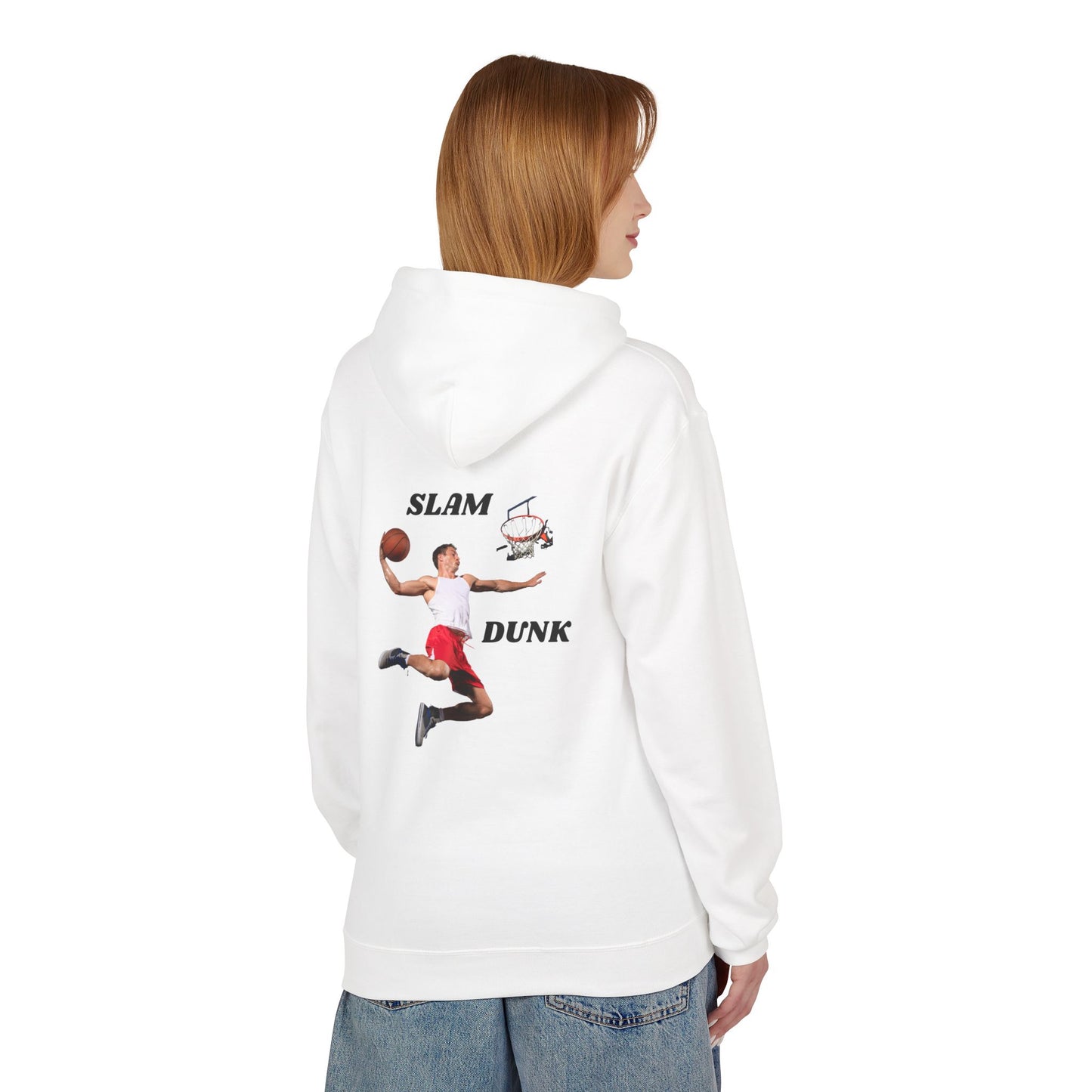 "Slam Dunk" Hoodie for Basketball Lovers, Unisex Athletic Wear, Casual Gift for Sports Fans, Cozy Fleece Pullover, Perfect for Game Days