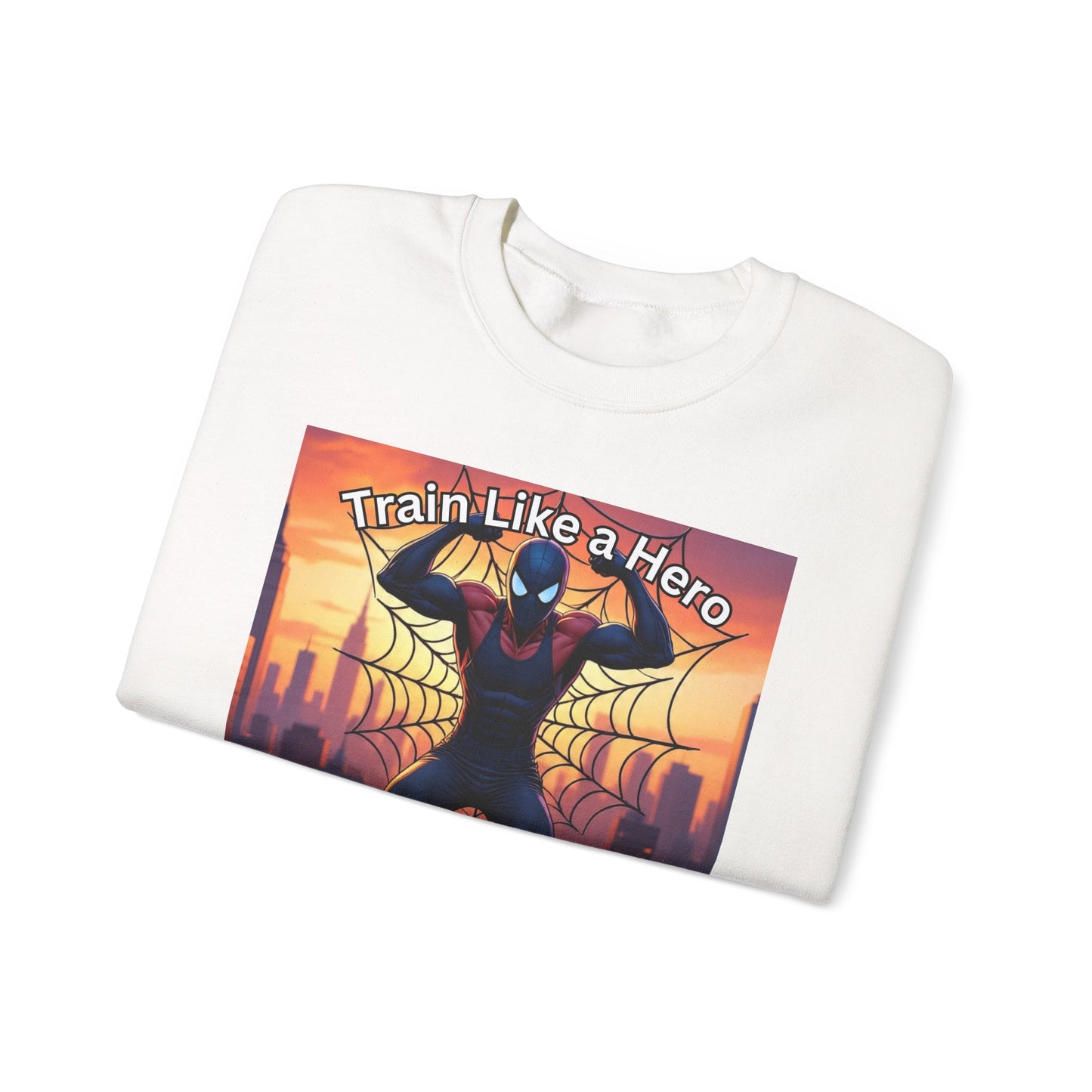 Hero-Themed Crewneck Sweatshirt, Cozy Graphic Sweatshirt, Gift for Gamers, Casual Wear, Training Motivation Apparel