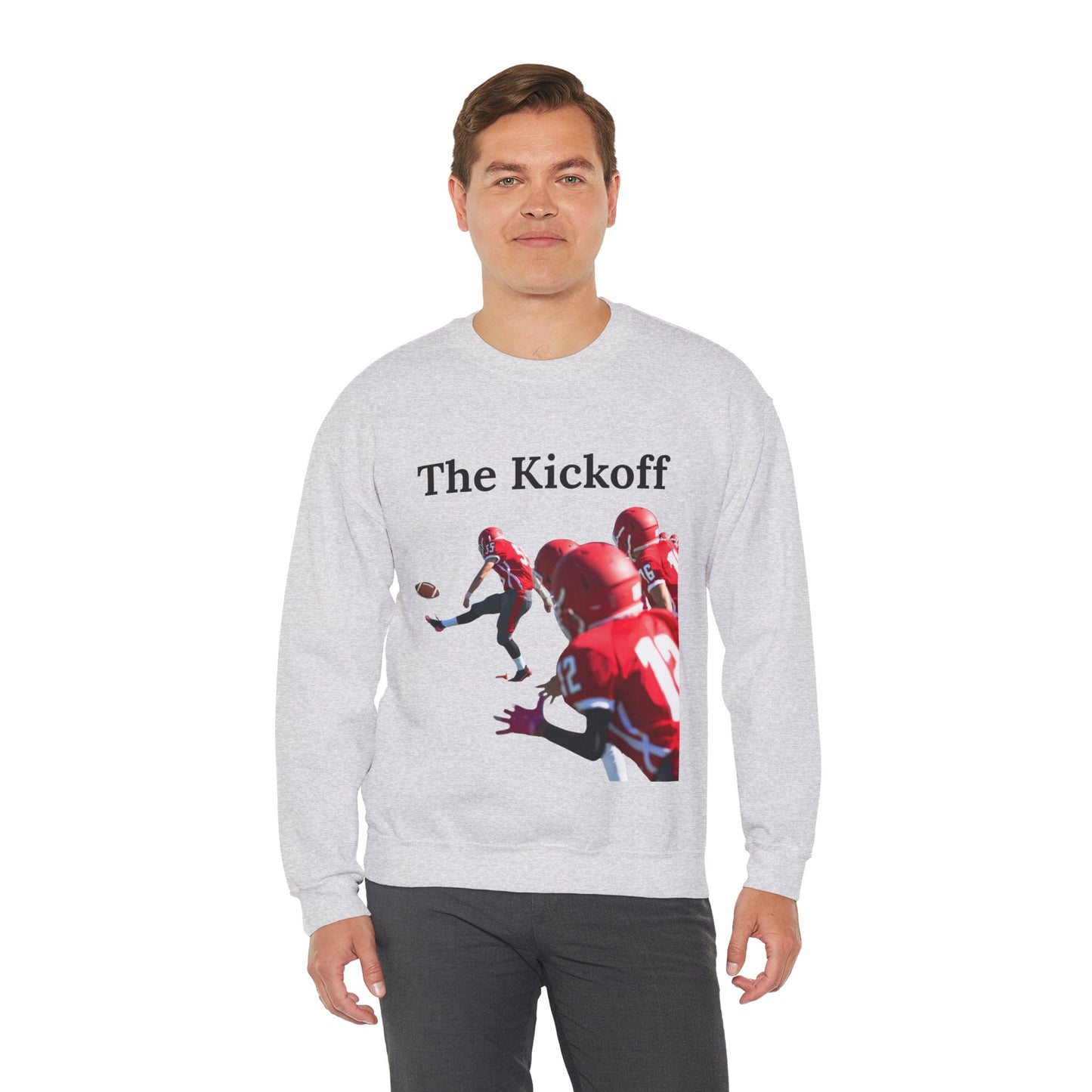 Football Themed Crewneck Sweatshirt - The Kickoff, Sports Apparel, Game Day Outfit, Unisex Clothing, Perfect Gift for Fans