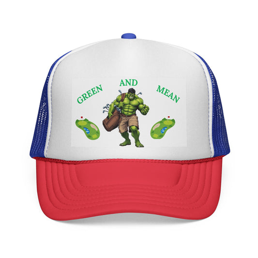 Hulk-Inspired Trucker Cap, Fun Hat for Kids and Adults, Green and Mean Theme, Perfect Gift for Superhero Fans, Casual Accessories