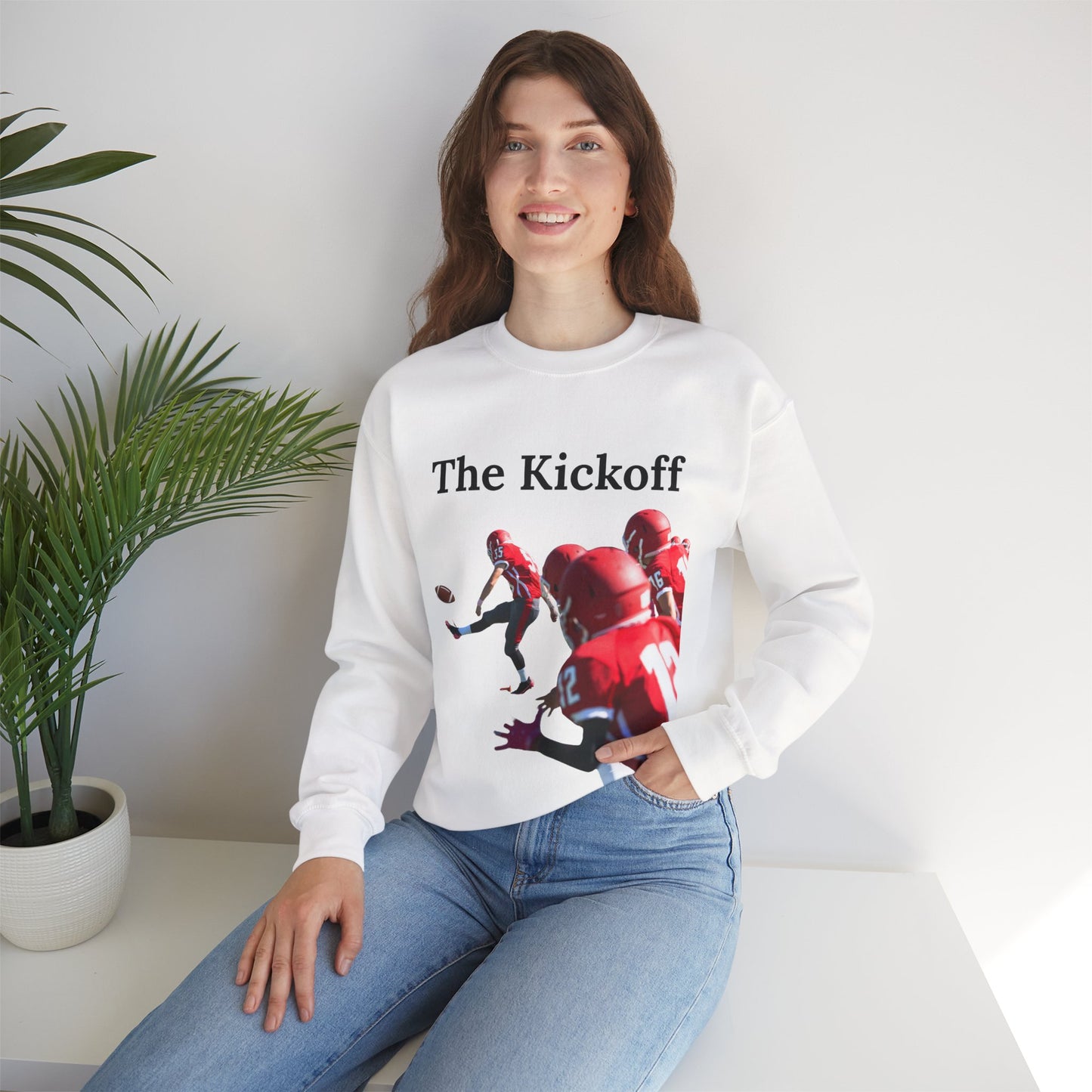 Football Themed Crewneck Sweatshirt - The Kickoff, Sports Apparel, Game Day Outfit, Unisex Clothing, Perfect Gift for Fans