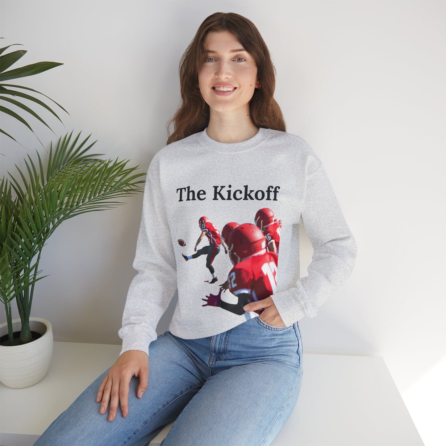 Football Themed Crewneck Sweatshirt - The Kickoff, Sports Apparel, Game Day Outfit, Unisex Clothing, Perfect Gift for Fans
