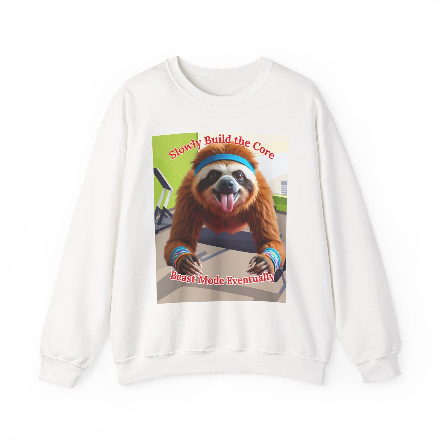 Sloth-Inspired Crewneck Sweatshirt | Motivational Gift, Funny Apparel, Workout Fashion, Gift for Sloth Lovers, Cozy Lounge Wear