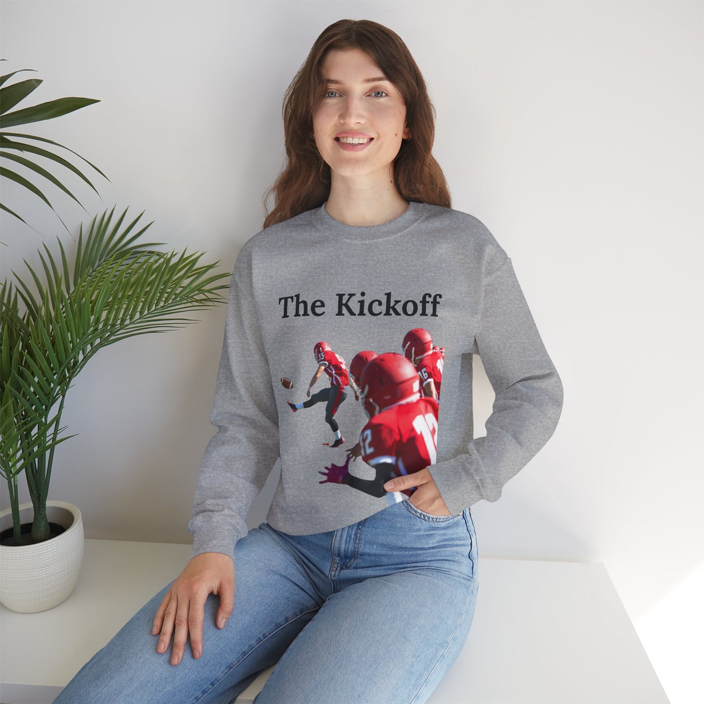Football Themed Crewneck Sweatshirt - The Kickoff, Sports Apparel, Game Day Outfit, Unisex Clothing, Perfect Gift for Fans