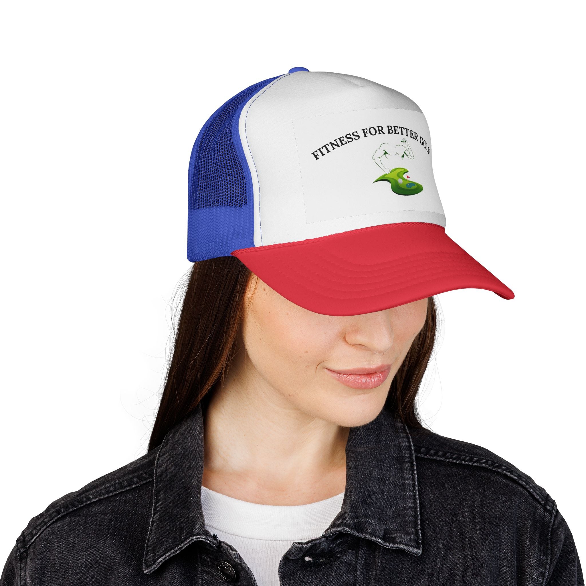 Fitness Golf Trucker Cap - Stylish Golf Gear, Outdoor Adventures Hat, Gift for Golfers, Sportswear Accessories, Fitness Cap