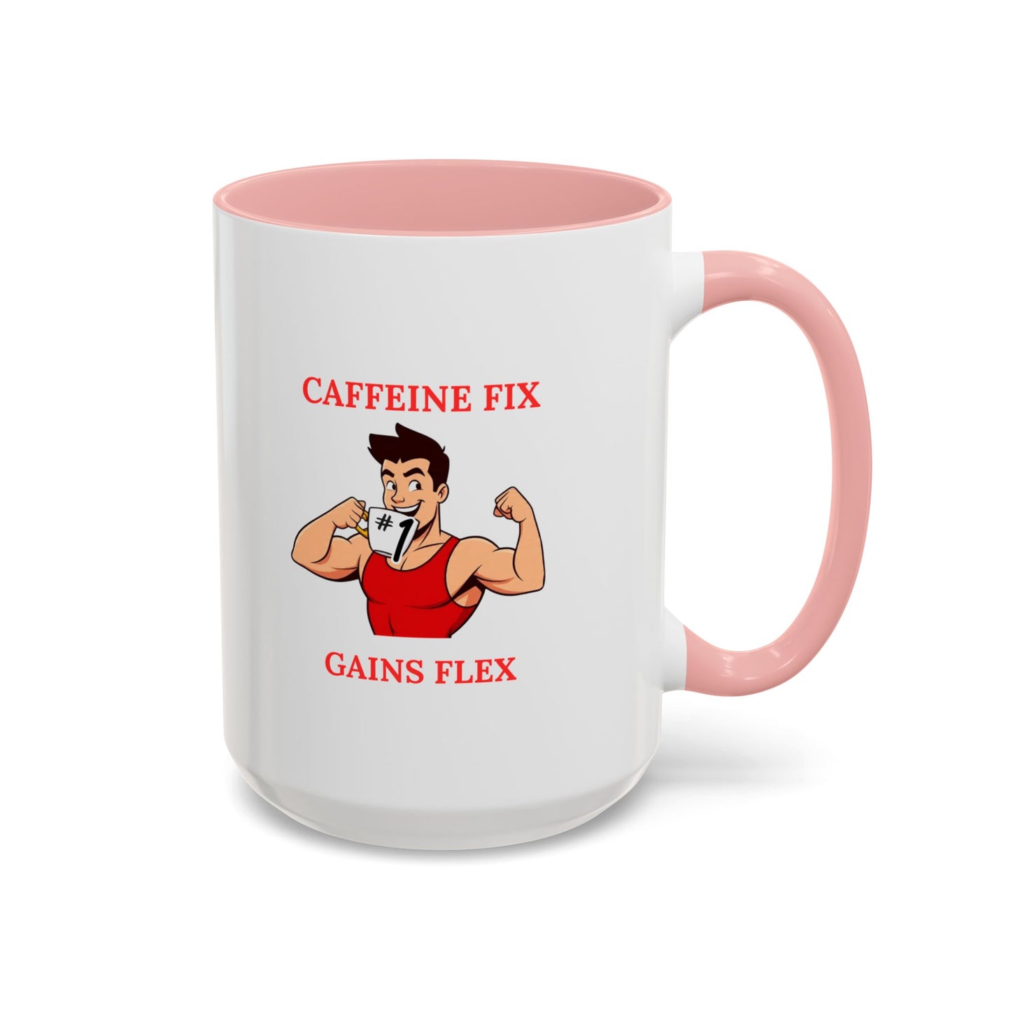 Fitness-Themed Coffee Mug - Caffeine Fix Gains Flex, Gift for Gym Lovers, Motivational Mug, Workout Coffee Cup, Beverage Container, [...]
