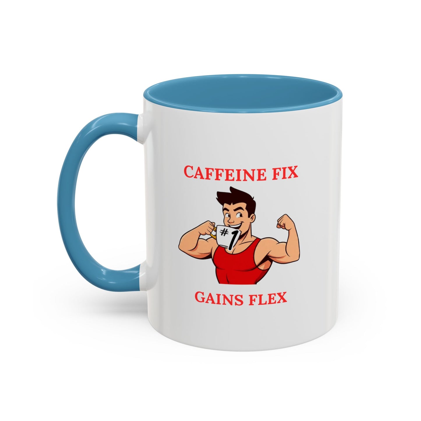 Fitness-Themed Coffee Mug - Caffeine Fix Gains Flex, Gift for Gym Lovers, Motivational Mug, Workout Coffee Cup, Beverage Container, [...]