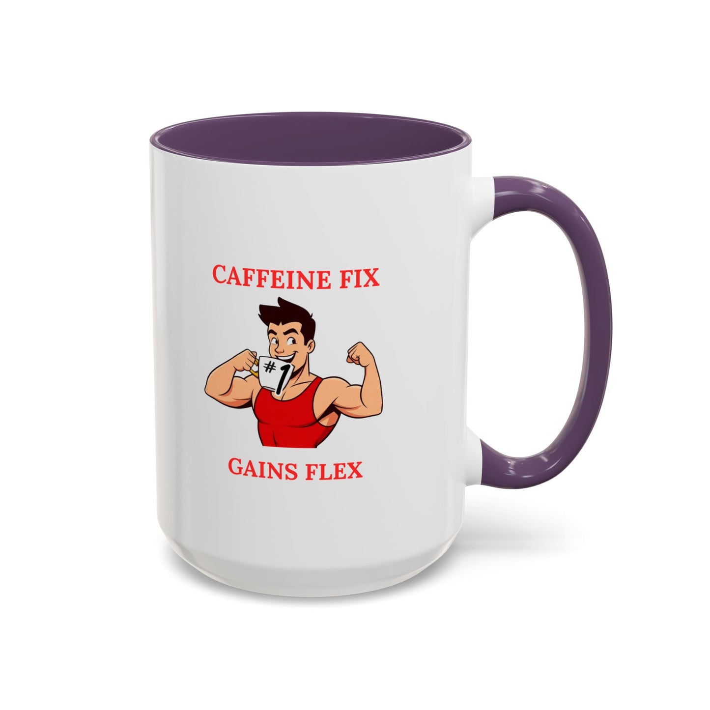 Fitness-Themed Coffee Mug - Caffeine Fix Gains Flex, Gift for Gym Lovers, Motivational Mug, Workout Coffee Cup, Beverage Container, [...]