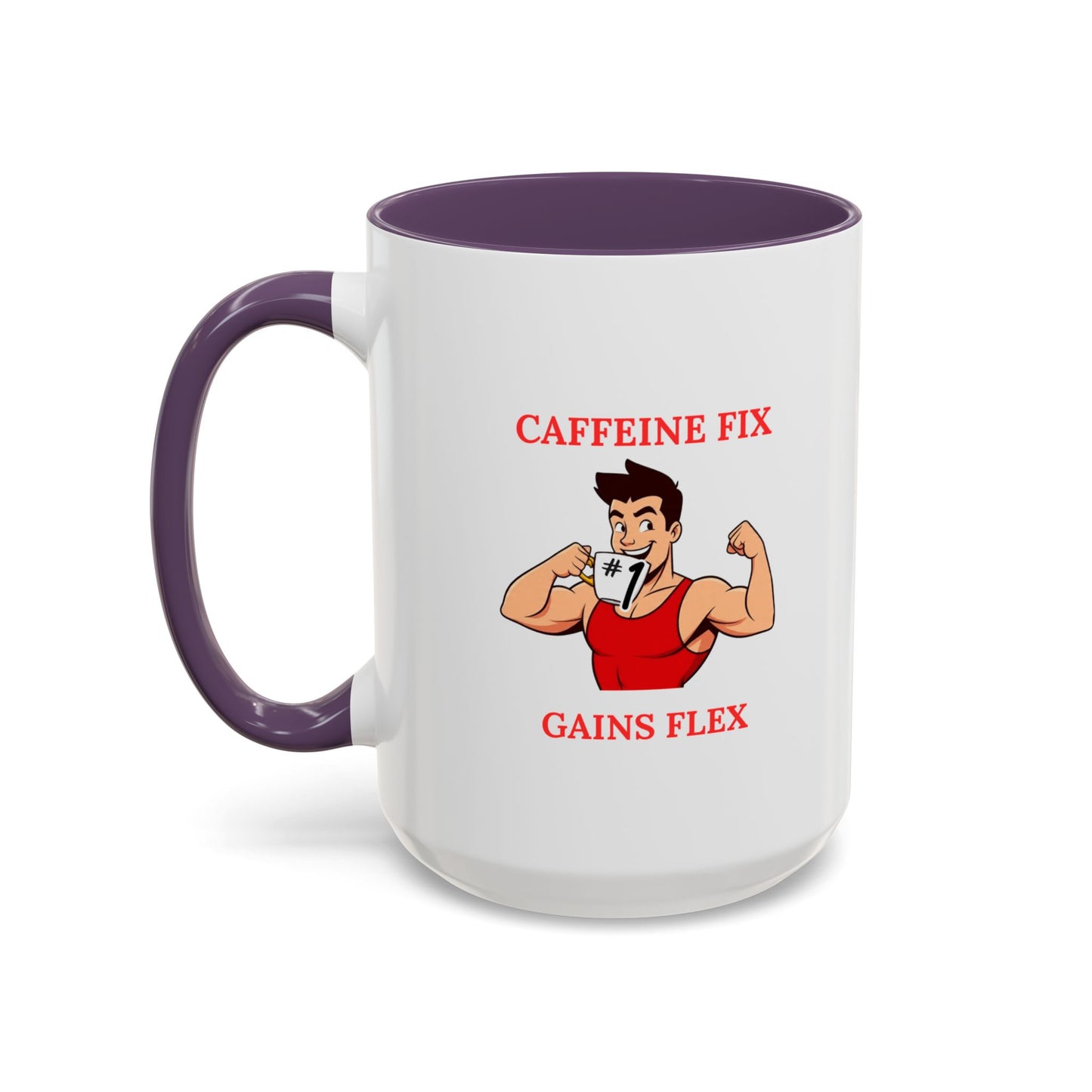 Fitness-Themed Coffee Mug - Caffeine Fix Gains Flex, Gift for Gym Lovers, Motivational Mug, Workout Coffee Cup, Beverage Container, [...]