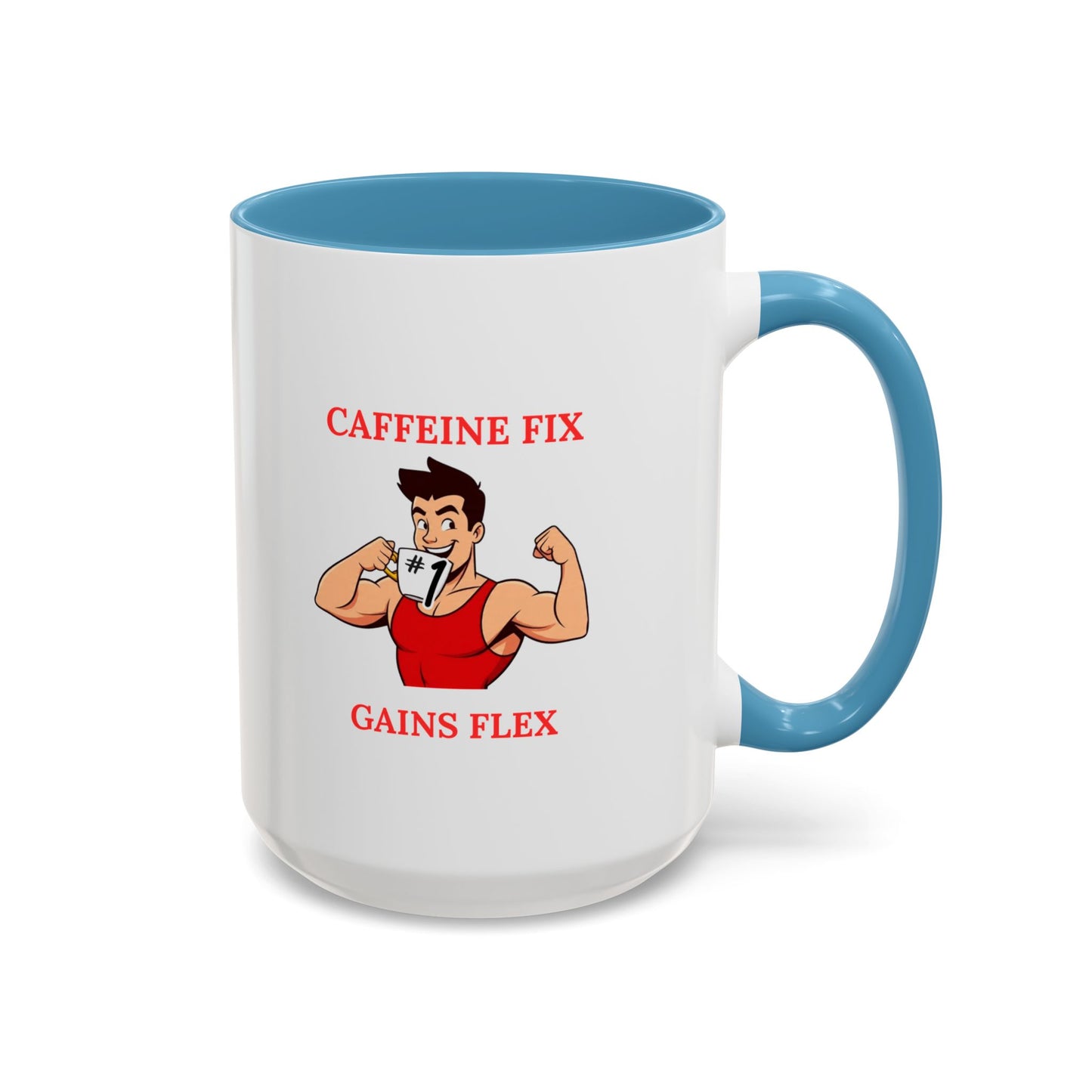 Fitness-Themed Coffee Mug - Caffeine Fix Gains Flex, Gift for Gym Lovers, Motivational Mug, Workout Coffee Cup, Beverage Container, [...]