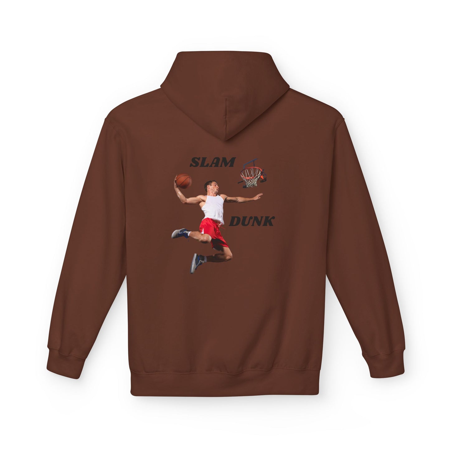 "Slam Dunk" Hoodie for Basketball Lovers, Unisex Athletic Wear, Casual Gift for Sports Fans, Cozy Fleece Pullover, Perfect for Game Days