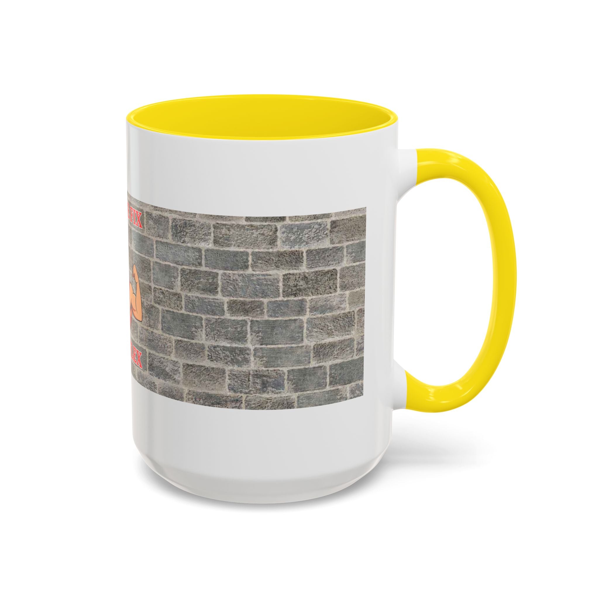 Caffeine Fix Gains Flex Coffee Mug - Fitness Mug, Gym Gift, Motivational Drinkware, Bodybuilding Accessory, Workout Coffee Cup