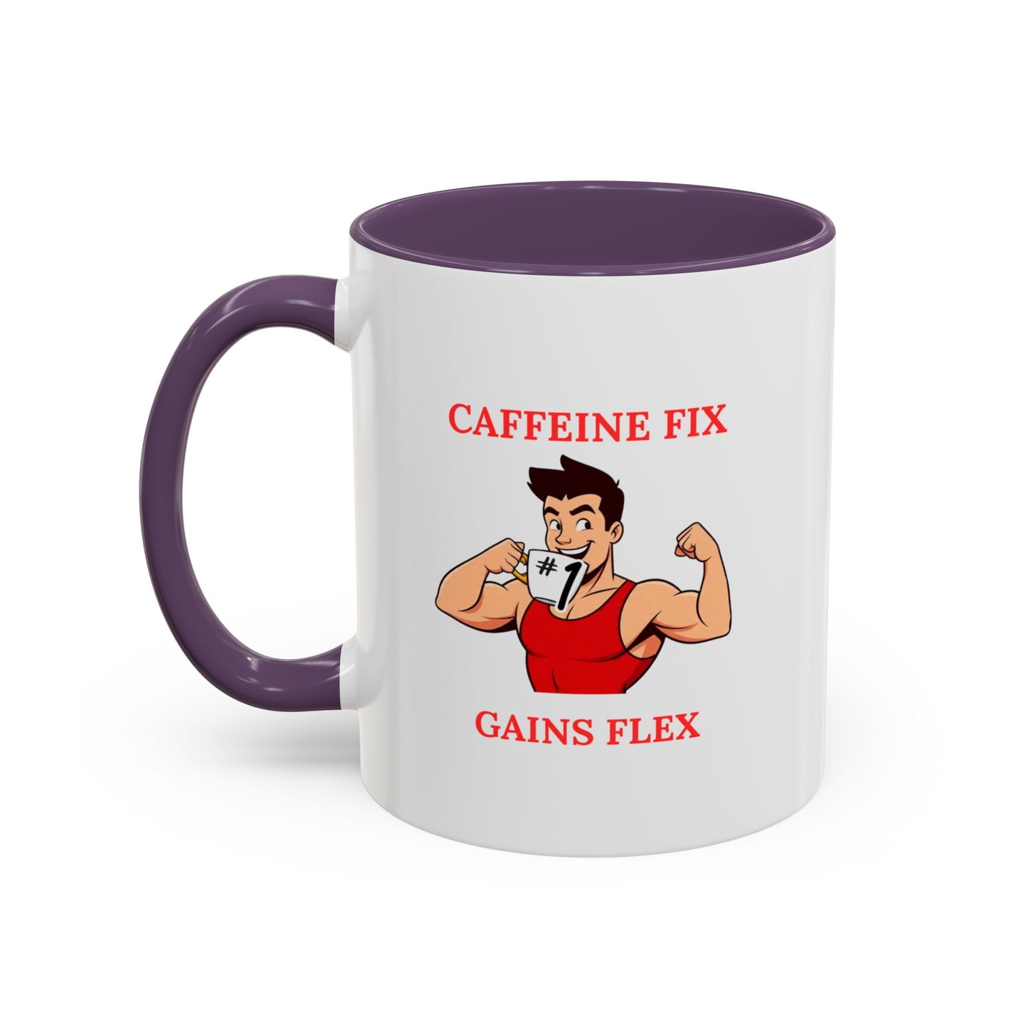 Fitness-Themed Coffee Mug - Caffeine Fix Gains Flex, Gift for Gym Lovers, Motivational Mug, Workout Coffee Cup, Beverage Container, [...]