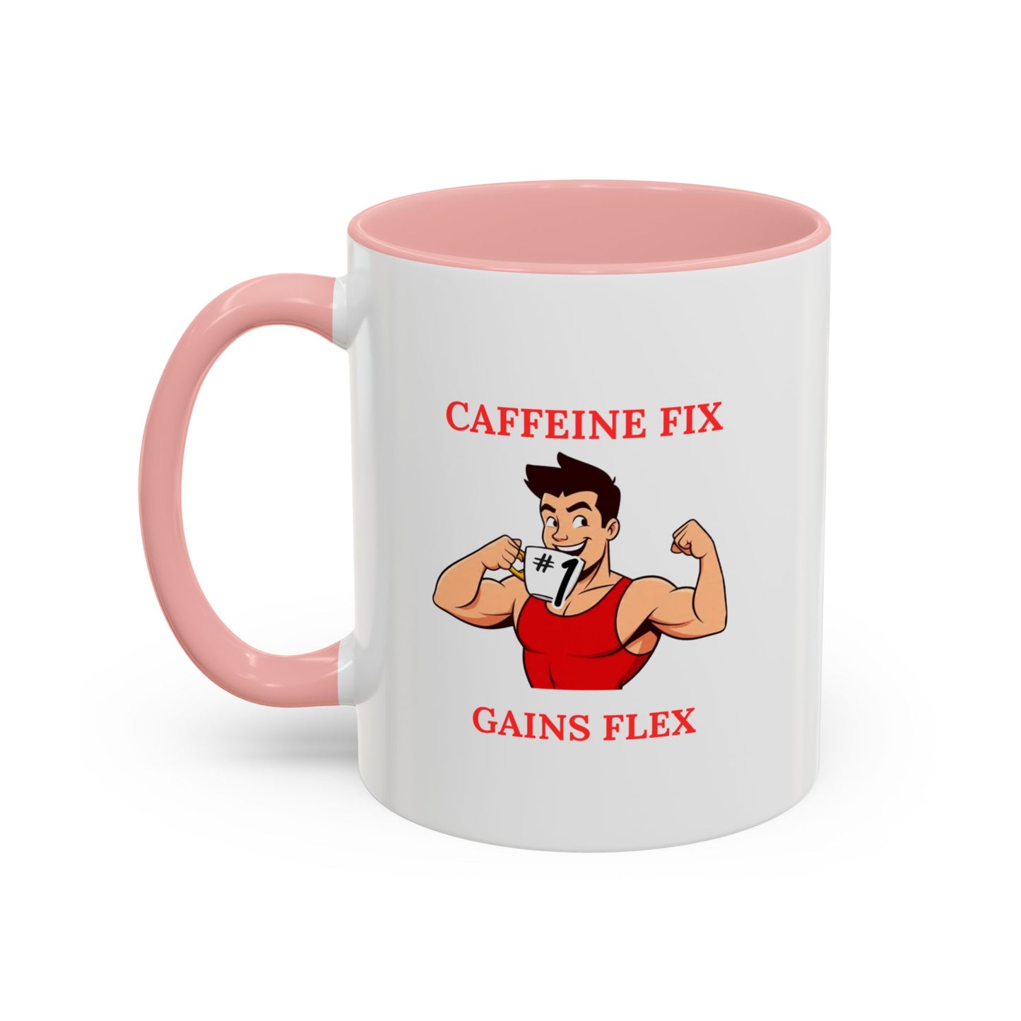 Fitness-Themed Coffee Mug - Caffeine Fix Gains Flex, Gift for Gym Lovers, Motivational Mug, Workout Coffee Cup, Beverage Container, [...]