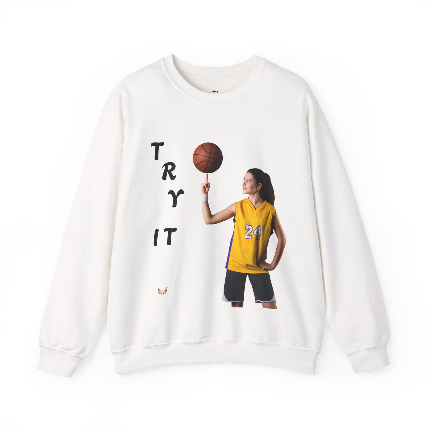 Unisex Basketball Crewneck Sweatshirt - Try It, Sports Apparel, Workout Gear, Athleisure, Gift for Athletes
