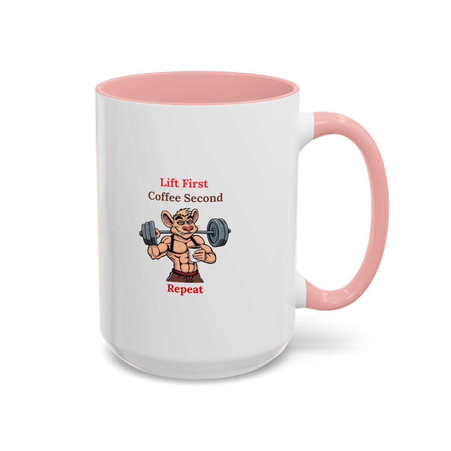 Lift First Coffee Second Mug - Fun Gym Motivational Coffee Cup for Fitness Lovers, Workout Gifts, Home Office Drinkware, Weightlifting Humor