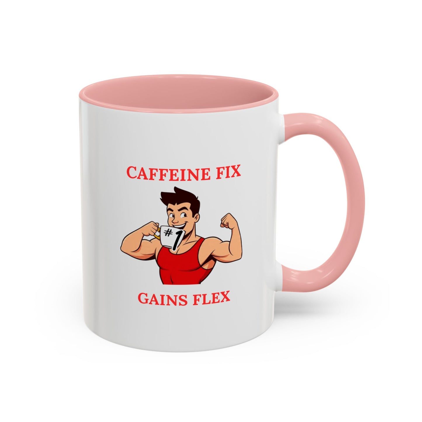 Fitness-Themed Coffee Mug - Caffeine Fix Gains Flex, Gift for Gym Lovers, Motivational Mug, Workout Coffee Cup, Beverage Container, [...]