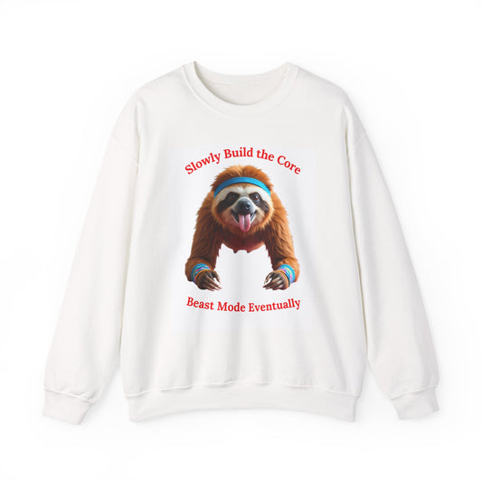 Playful Sloth Sweatshirt, Funny Animal Crewneck, Beast Mode Apparel, Casual Gift for Sloth Lovers, Cozy and Comfy Style