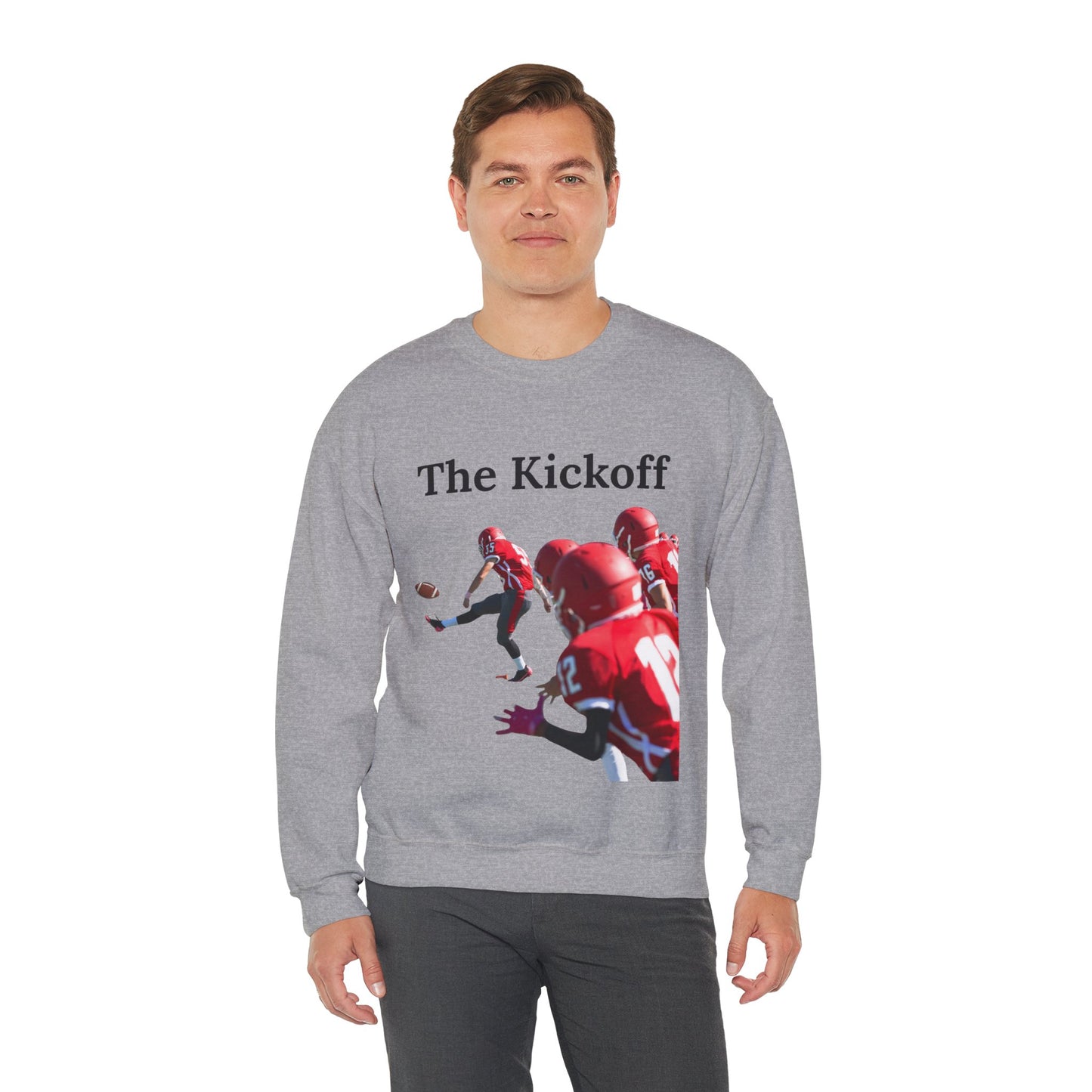 Football Themed Crewneck Sweatshirt - The Kickoff, Sports Apparel, Game Day Outfit, Unisex Clothing, Perfect Gift for Fans
