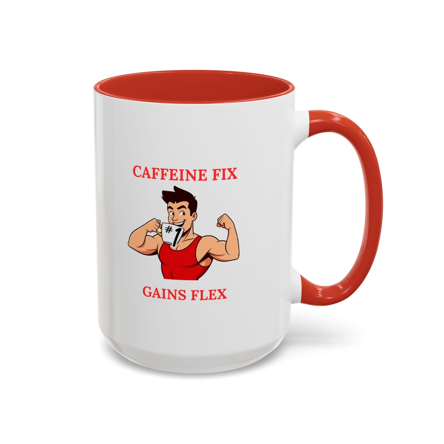 Fitness-Themed Coffee Mug - Caffeine Fix Gains Flex, Gift for Gym Lovers, Motivational Mug, Workout Coffee Cup, Beverage Container, [...]
