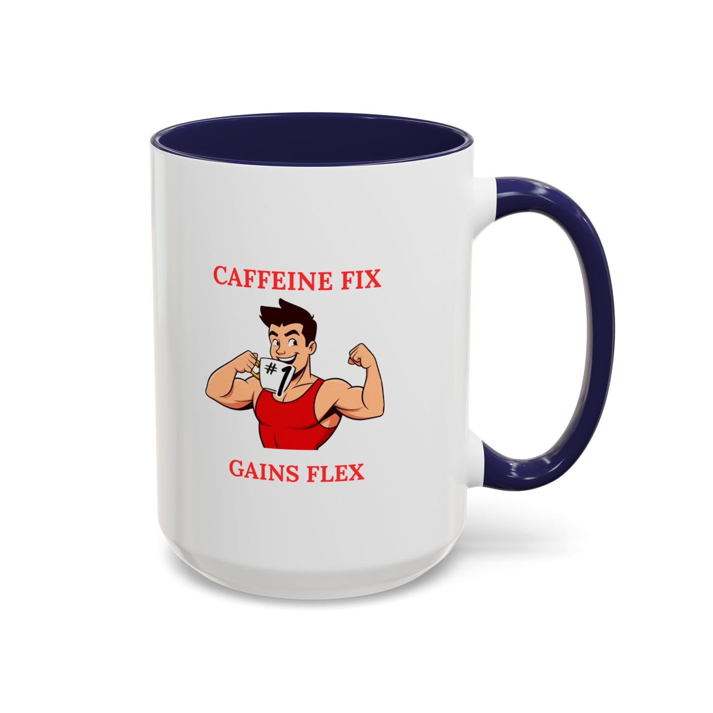 Fitness-Themed Coffee Mug - Caffeine Fix Gains Flex, Gift for Gym Lovers, Motivational Mug, Workout Coffee Cup, Beverage Container, [...]
