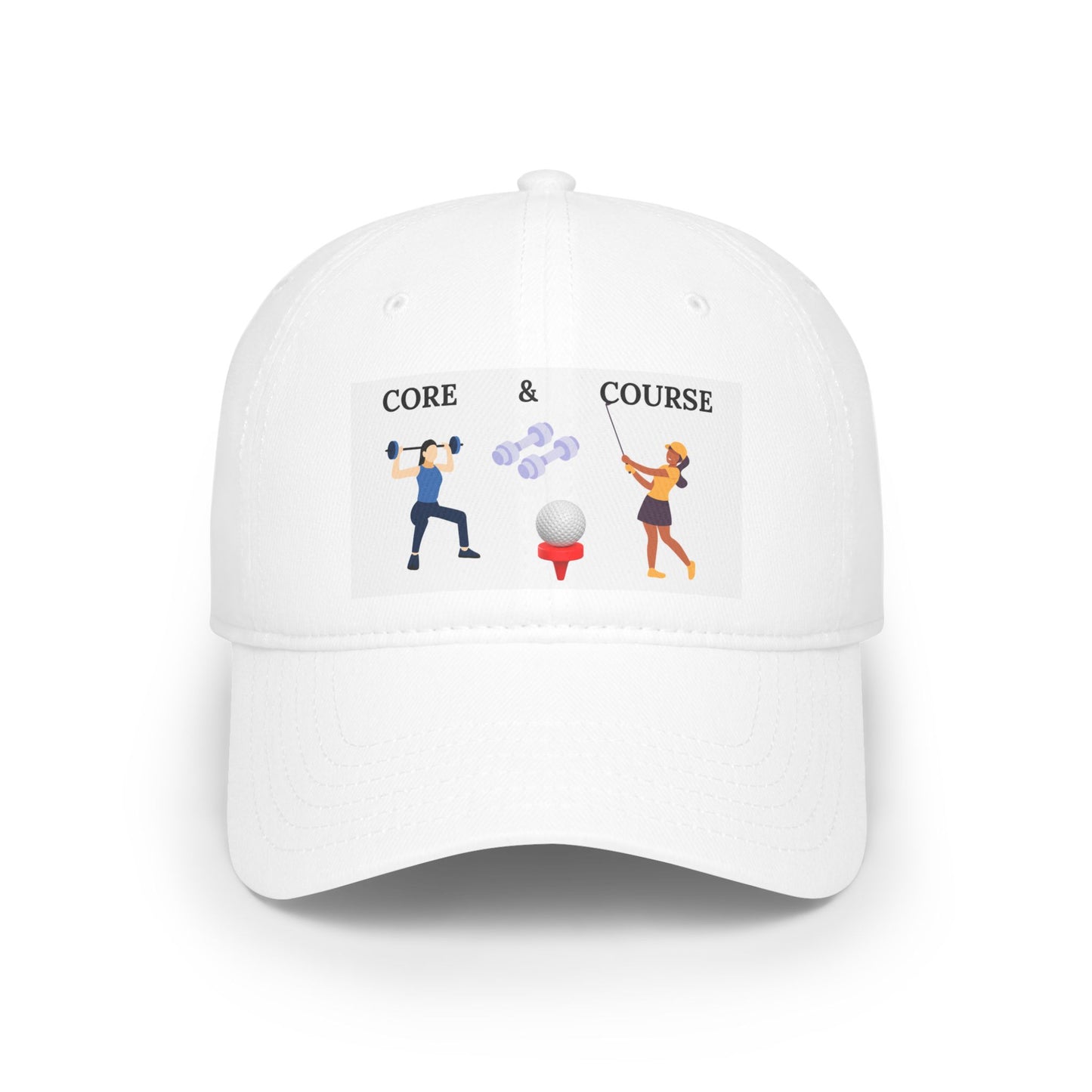 Fitness Fun Low Profile Baseball Cap, Workout Gear, Exercise Hat, Sports Cap, Gift for Gym Lovers, Casual Style