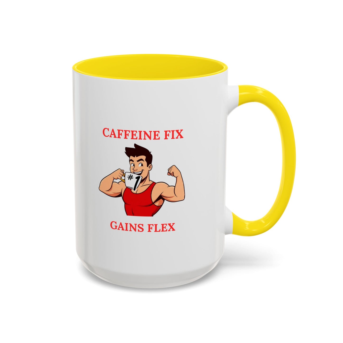 Fitness-Themed Coffee Mug - Caffeine Fix Gains Flex, Gift for Gym Lovers, Motivational Mug, Workout Coffee Cup, Beverage Container, [...]