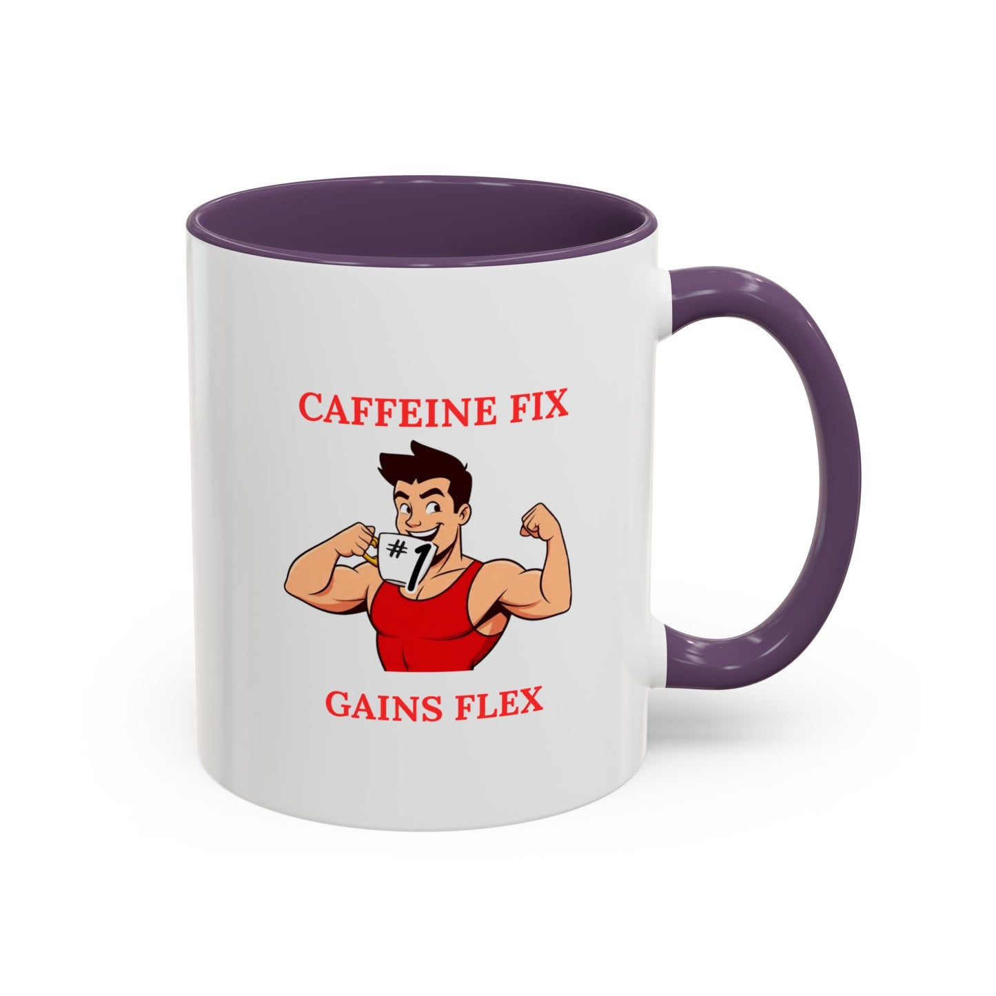 Fitness-Themed Coffee Mug - Caffeine Fix Gains Flex, Gift for Gym Lovers, Motivational Mug, Workout Coffee Cup, Beverage Container, [...]