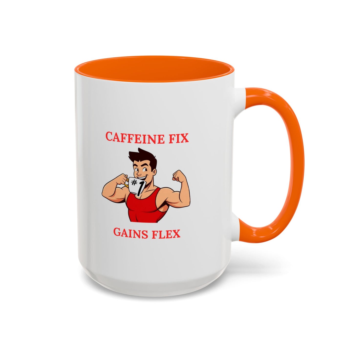 Fitness-Themed Coffee Mug - Caffeine Fix Gains Flex, Gift for Gym Lovers, Motivational Mug, Workout Coffee Cup, Beverage Container, [...]