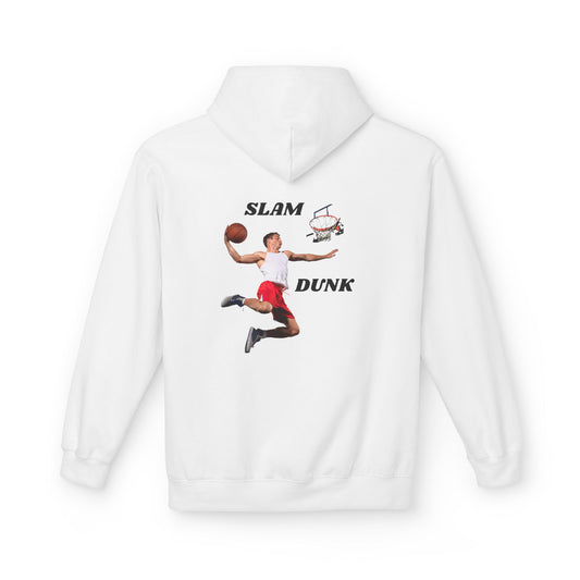 "Slam Dunk" Hoodie for Basketball Lovers, Unisex Athletic Wear, Casual Gift for Sports Fans, Cozy Fleece Pullover, Perfect for Game Days