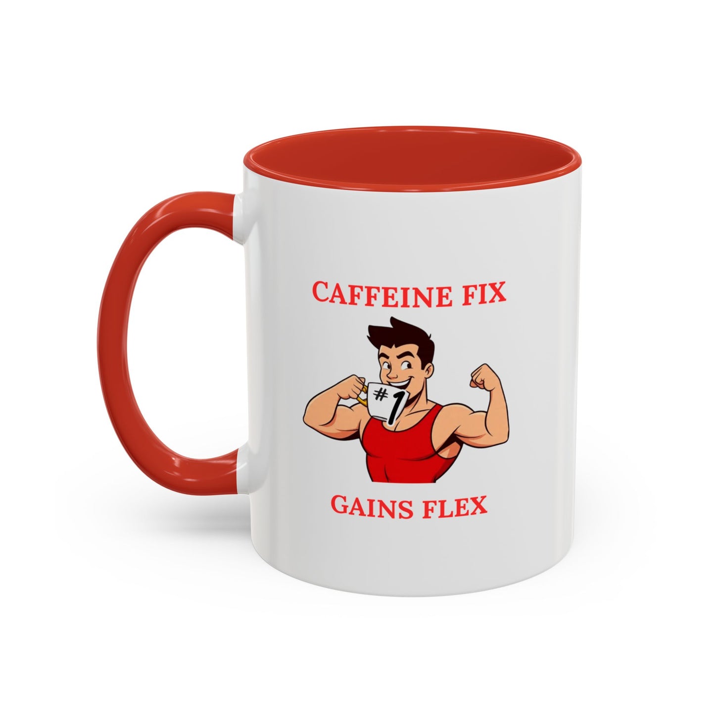 Fitness-Themed Coffee Mug - Caffeine Fix Gains Flex, Gift for Gym Lovers, Motivational Mug, Workout Coffee Cup, Beverage Container, [...]
