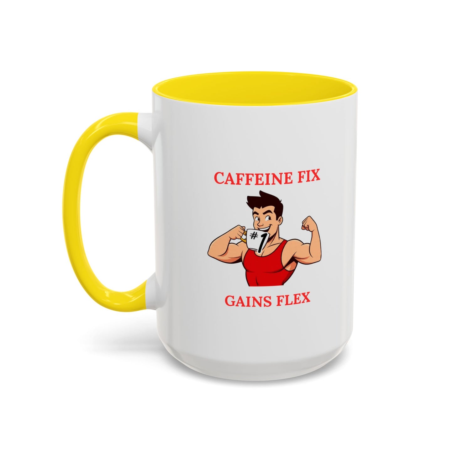 Fitness-Themed Coffee Mug - Caffeine Fix Gains Flex, Gift for Gym Lovers, Motivational Mug, Workout Coffee Cup, Beverage Container, [...]