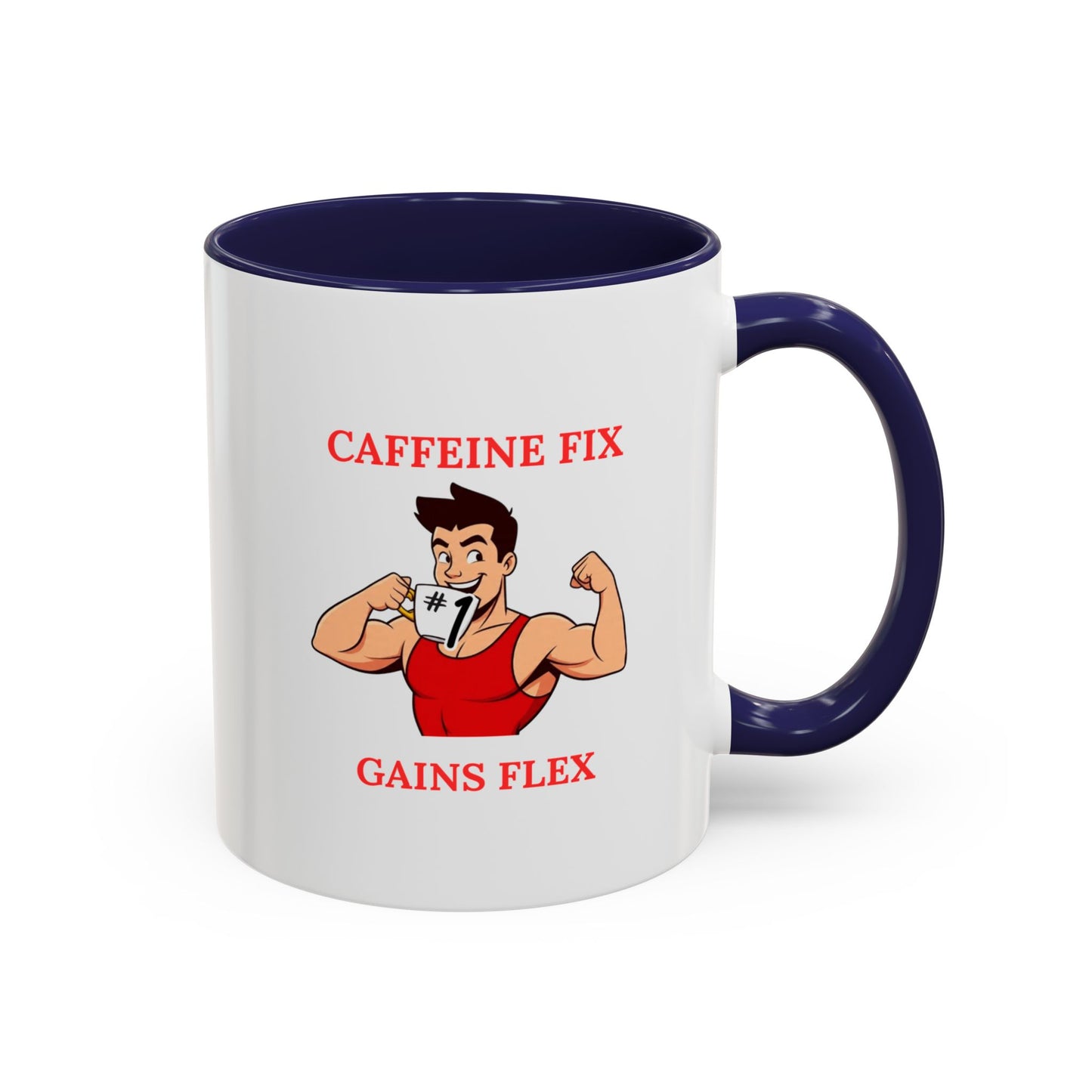 Fitness-Themed Coffee Mug - Caffeine Fix Gains Flex, Gift for Gym Lovers, Motivational Mug, Workout Coffee Cup, Beverage Container, [...]
