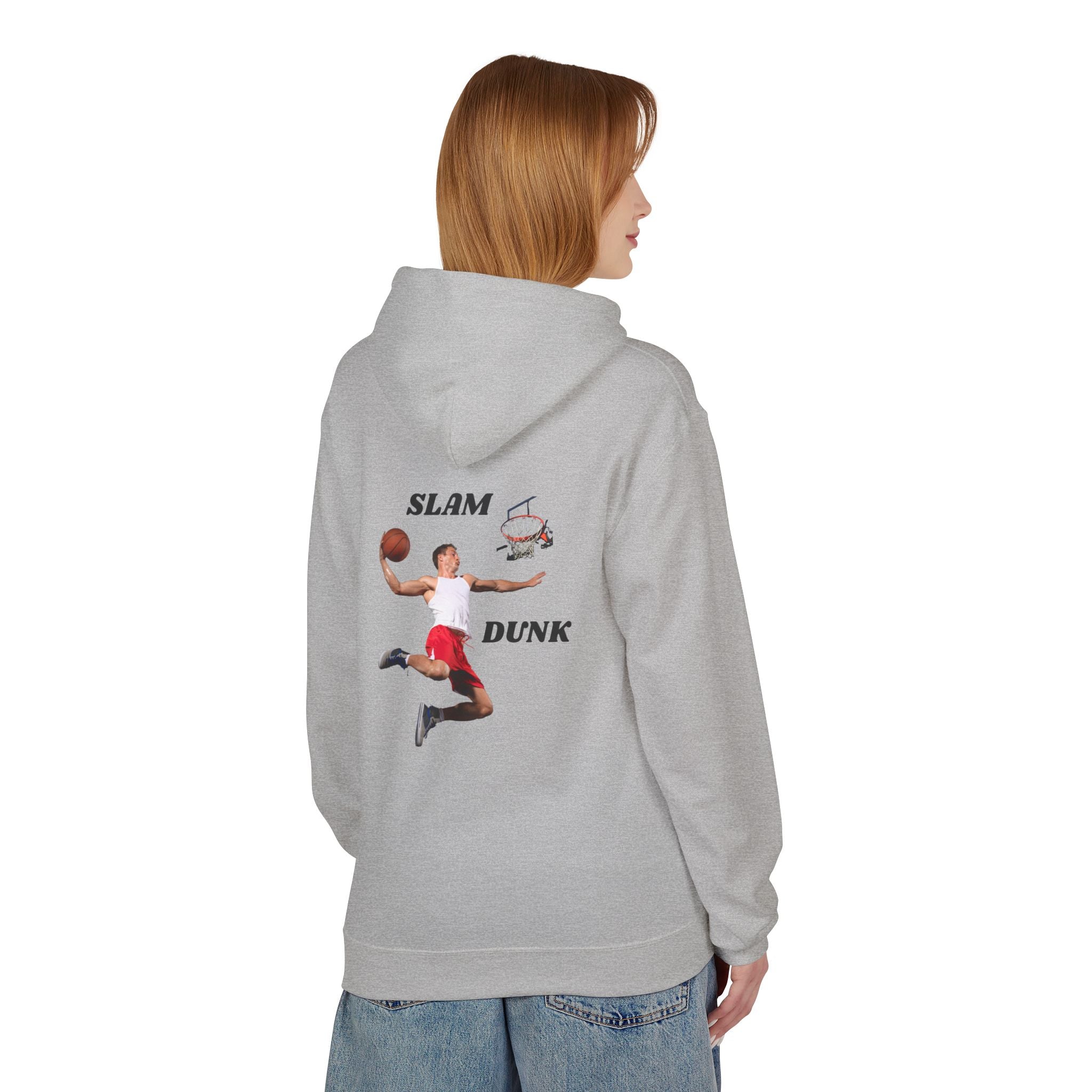 Slam Dunk Hoodie for Basketball Lovers, Unisex Athletic Wear, Casual Gift for Sports Fans, Cozy Fleece Pullover, Perfect for Game Days
