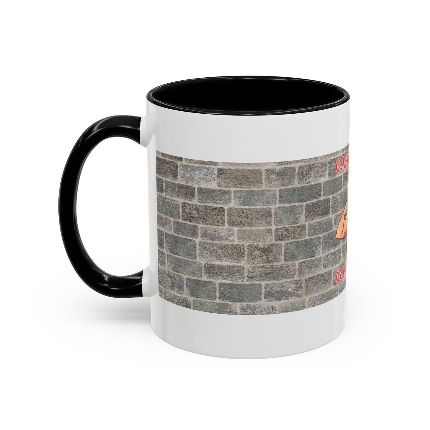 Caffeine Fix Gains Flex Coffee Mug - Fitness Mug, Gym Gift, Motivational Drinkware, Bodybuilding Accessory, Workout Coffee Cup