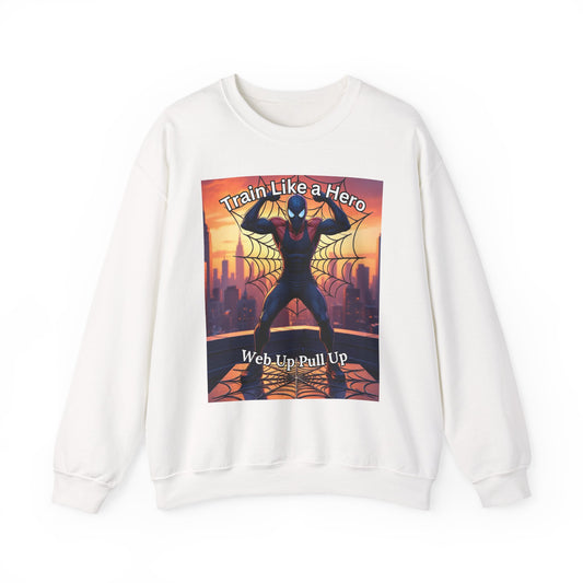 Hero-Themed Crewneck Sweatshirt, Cozy Graphic Sweatshirt, Gift for Gamers, Casual Wear, Training Motivation Apparel