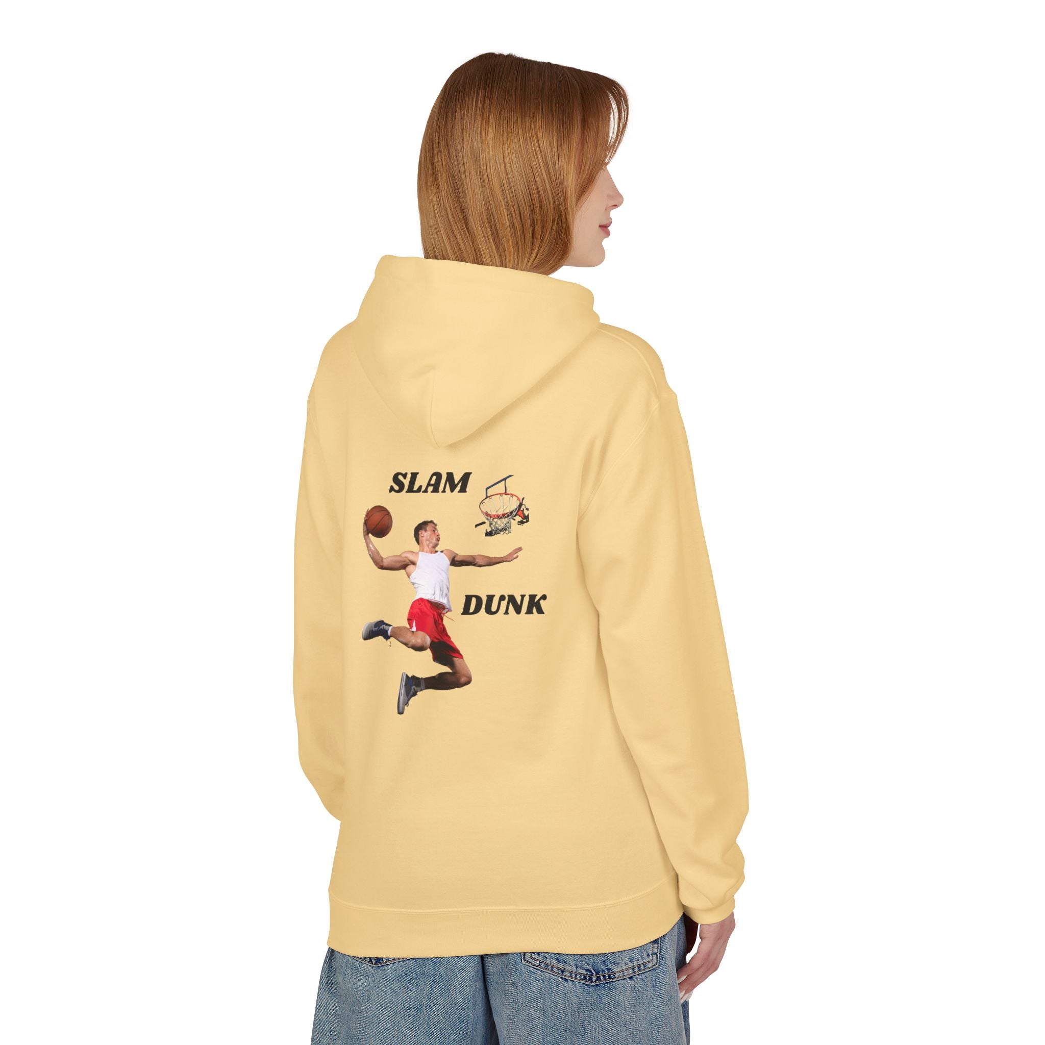 Slam Dunk Hoodie for Basketball Lovers, Unisex Athletic Wear, Casual Gift for Sports Fans, Cozy Fleece Pullover, Perfect for Game Days