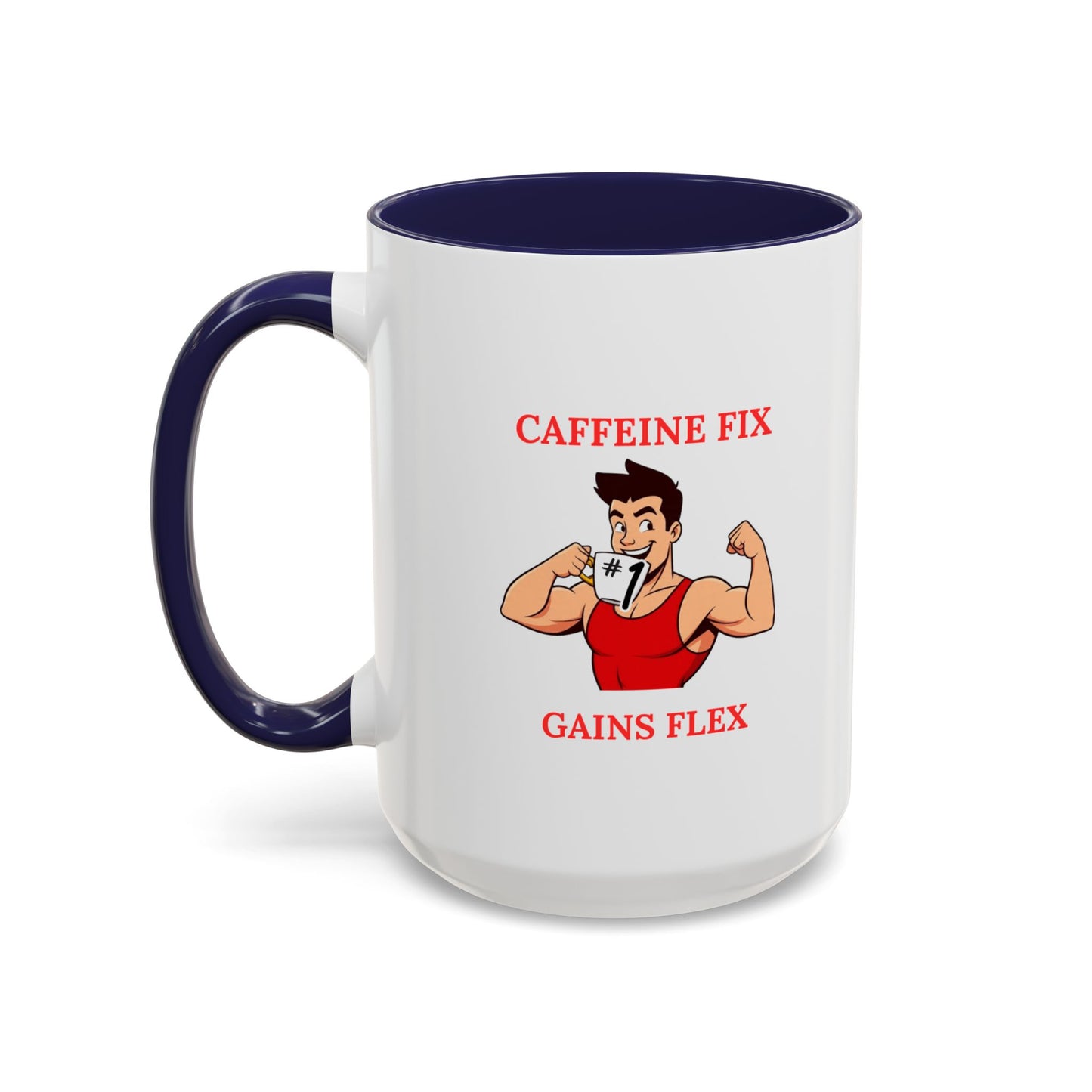Fitness-Themed Coffee Mug - Caffeine Fix Gains Flex, Gift for Gym Lovers, Motivational Mug, Workout Coffee Cup, Beverage Container, [...]