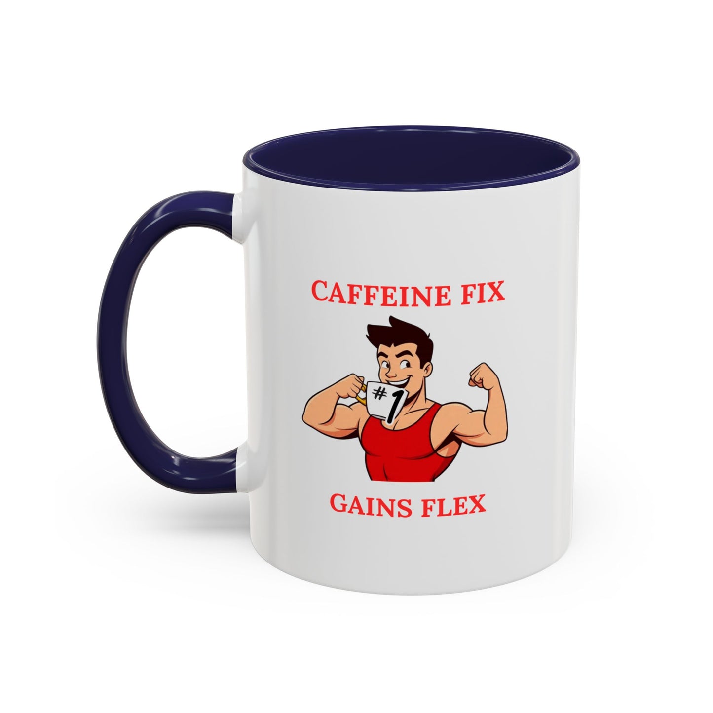 Fitness-Themed Coffee Mug - Caffeine Fix Gains Flex, Gift for Gym Lovers, Motivational Mug, Workout Coffee Cup, Beverage Container, [...]