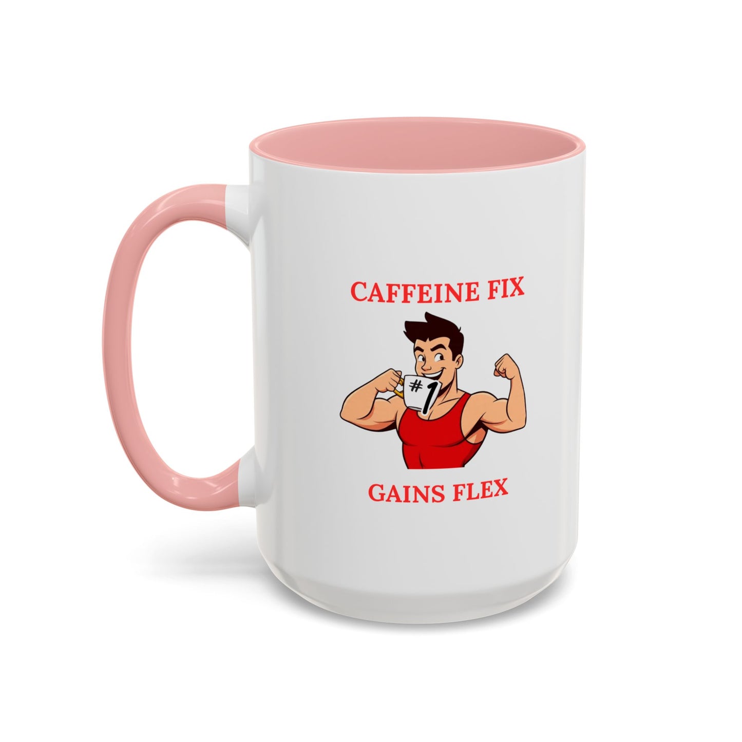 Fitness-Themed Coffee Mug - Caffeine Fix Gains Flex, Gift for Gym Lovers, Motivational Mug, Workout Coffee Cup, Beverage Container, [...]