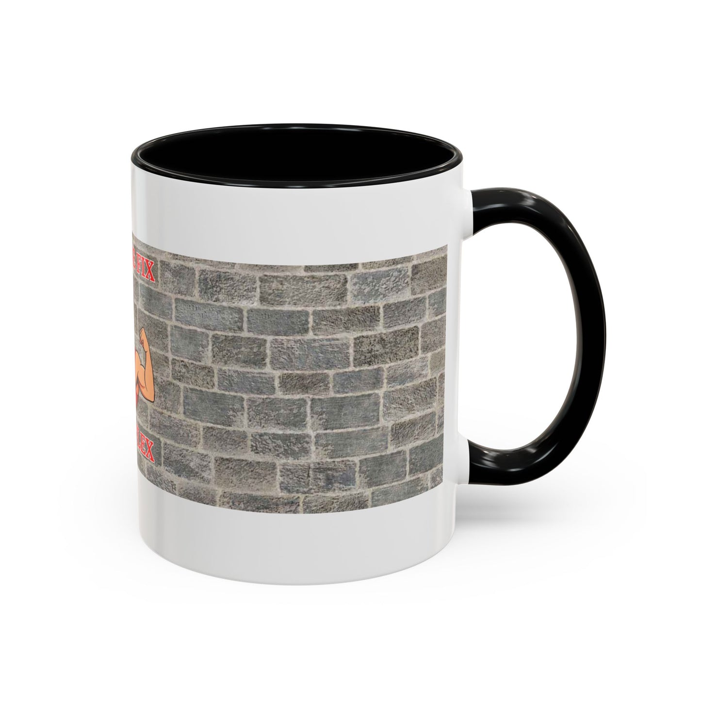 Caffeine Fix Gains Flex Coffee Mug - Fitness Mug, Gym Gift, Motivational Drinkware, Bodybuilding Accessory, Workout Coffee Cup