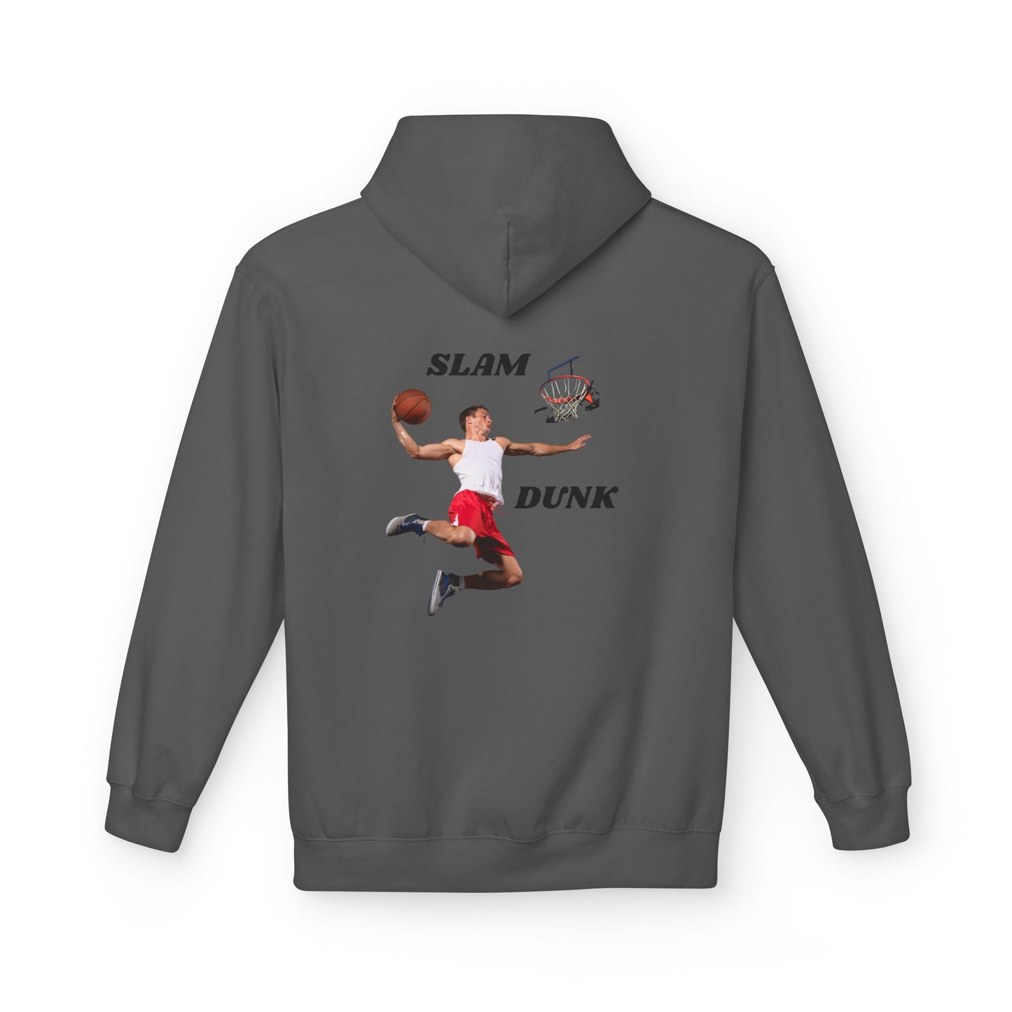 "Slam Dunk" Hoodie for Basketball Lovers, Unisex Athletic Wear, Casual Gift for Sports Fans, Cozy Fleece Pullover, Perfect for Game Days