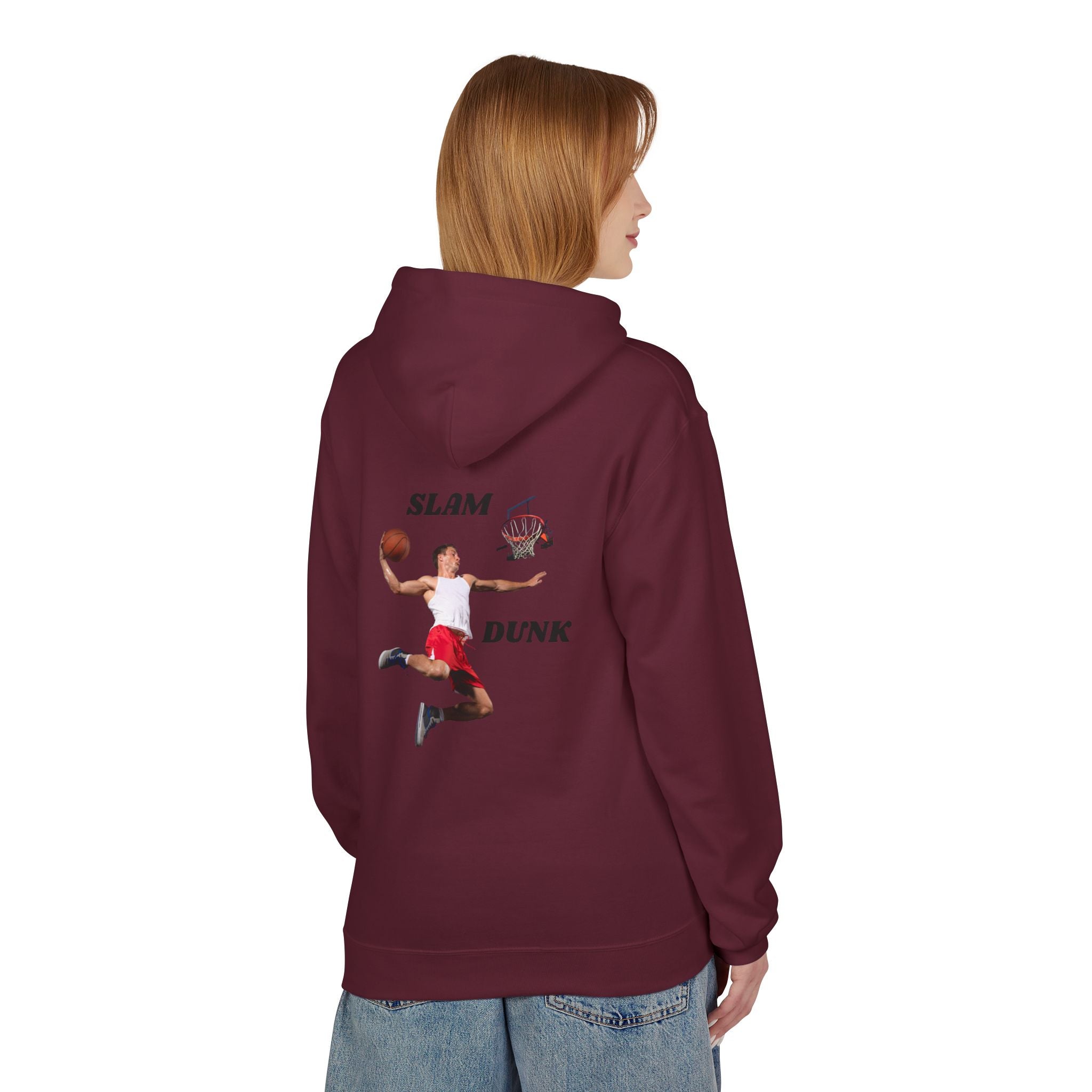 Slam Dunk Hoodie for Basketball Lovers, Unisex Athletic Wear, Casual Gift for Sports Fans, Cozy Fleece Pullover, Perfect for Game Days