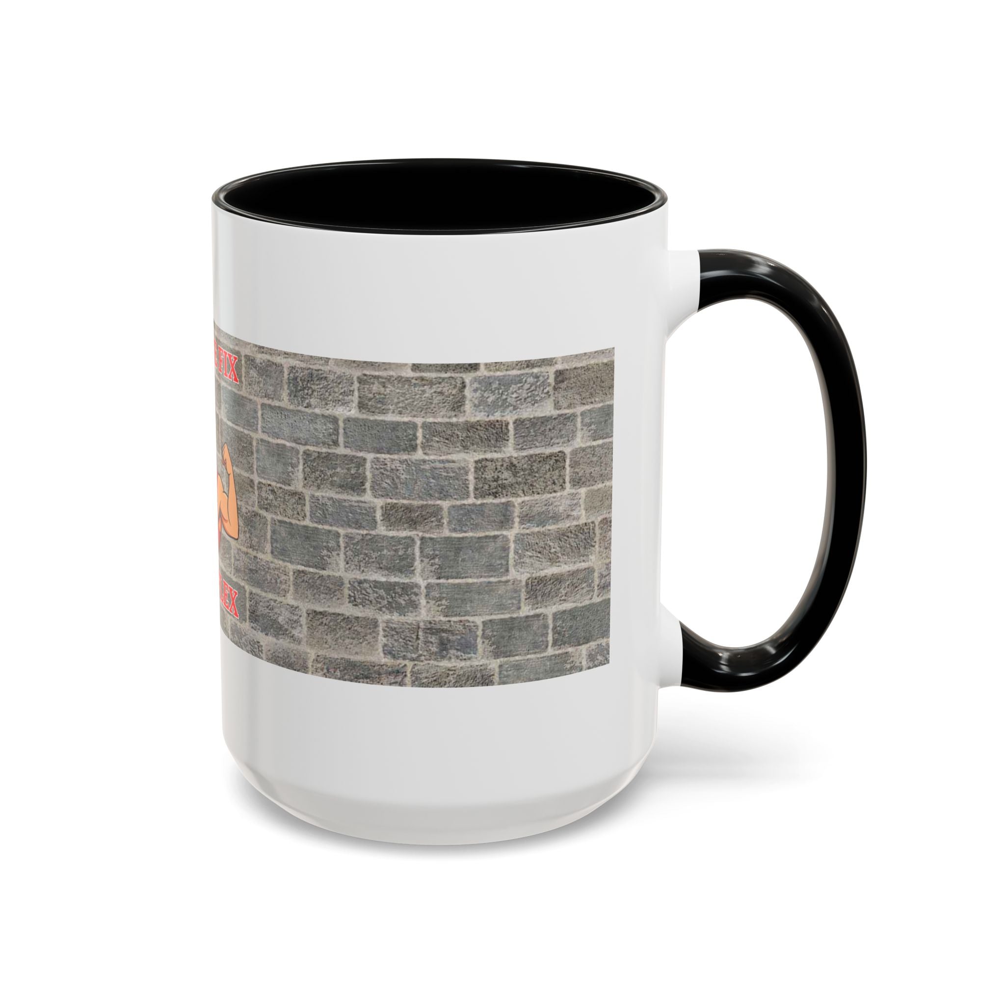 Caffeine Fix Gains Flex Coffee Mug - Fitness Mug, Gym Gift, Motivational Drinkware, Bodybuilding Accessory, Workout Coffee Cup